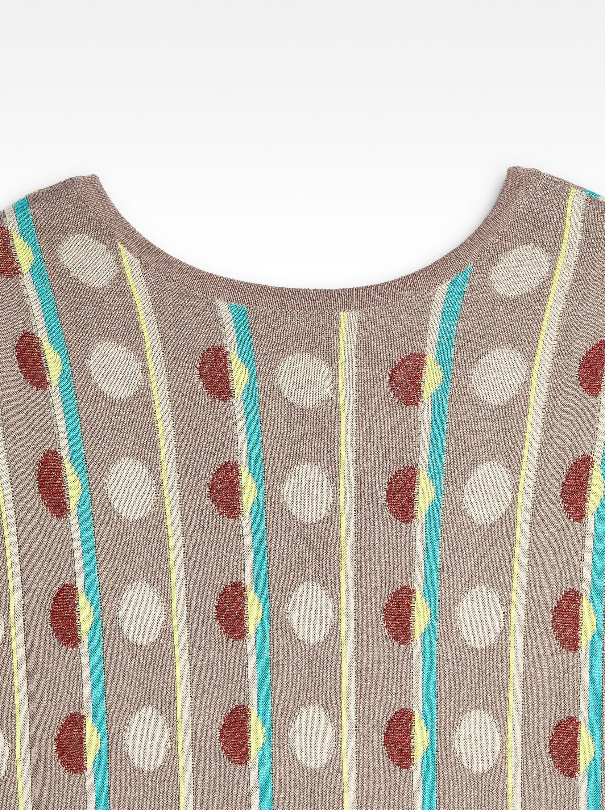 Vestido De Punto Jacquard Lunares