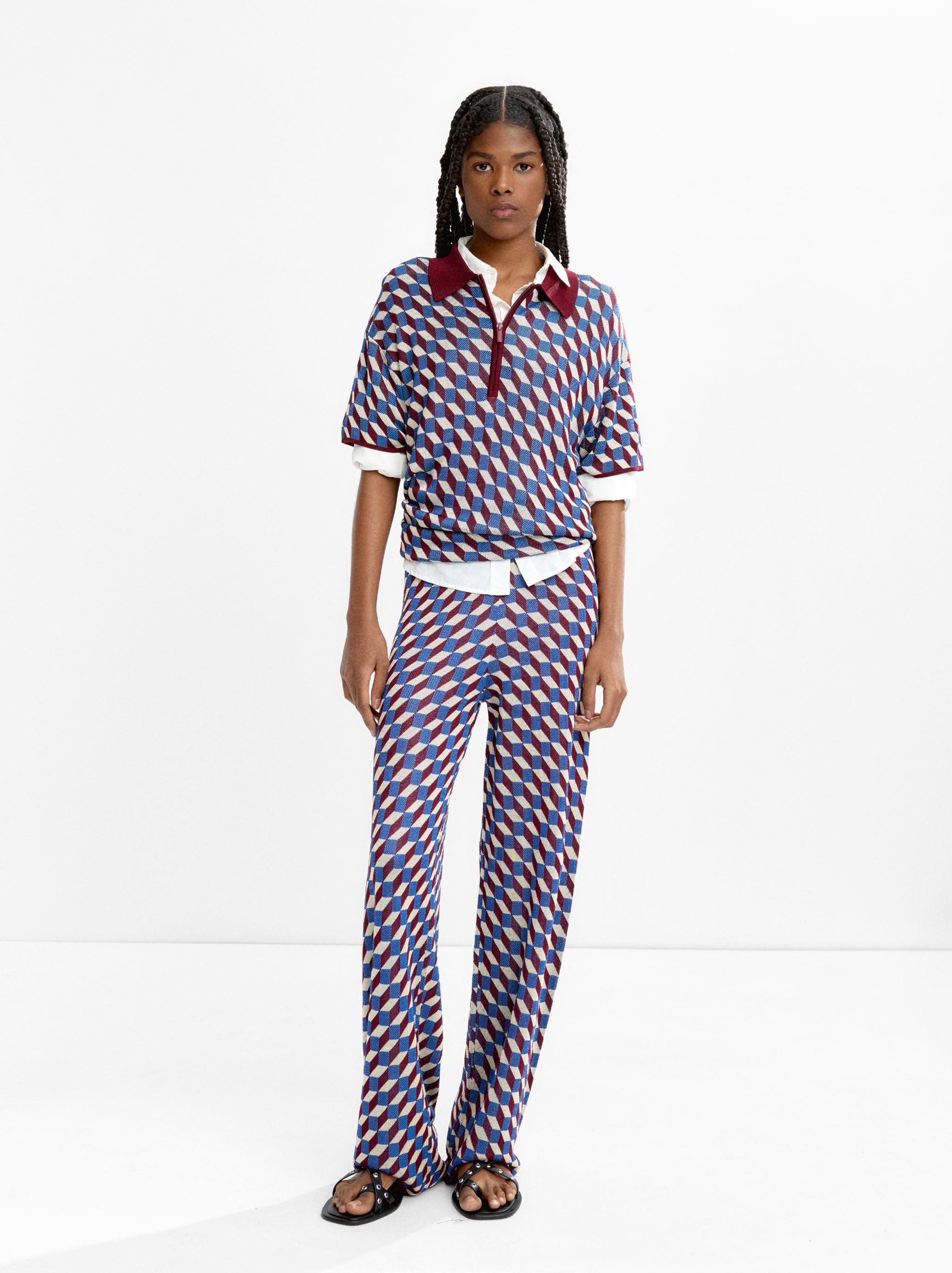 Jersey De Punto Estampado