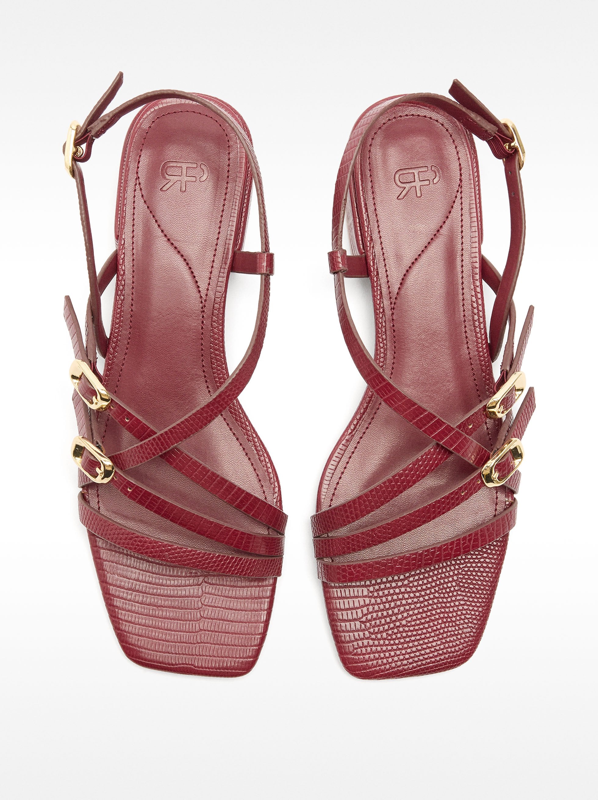 Sandalias Con Tiras Grabado Animal