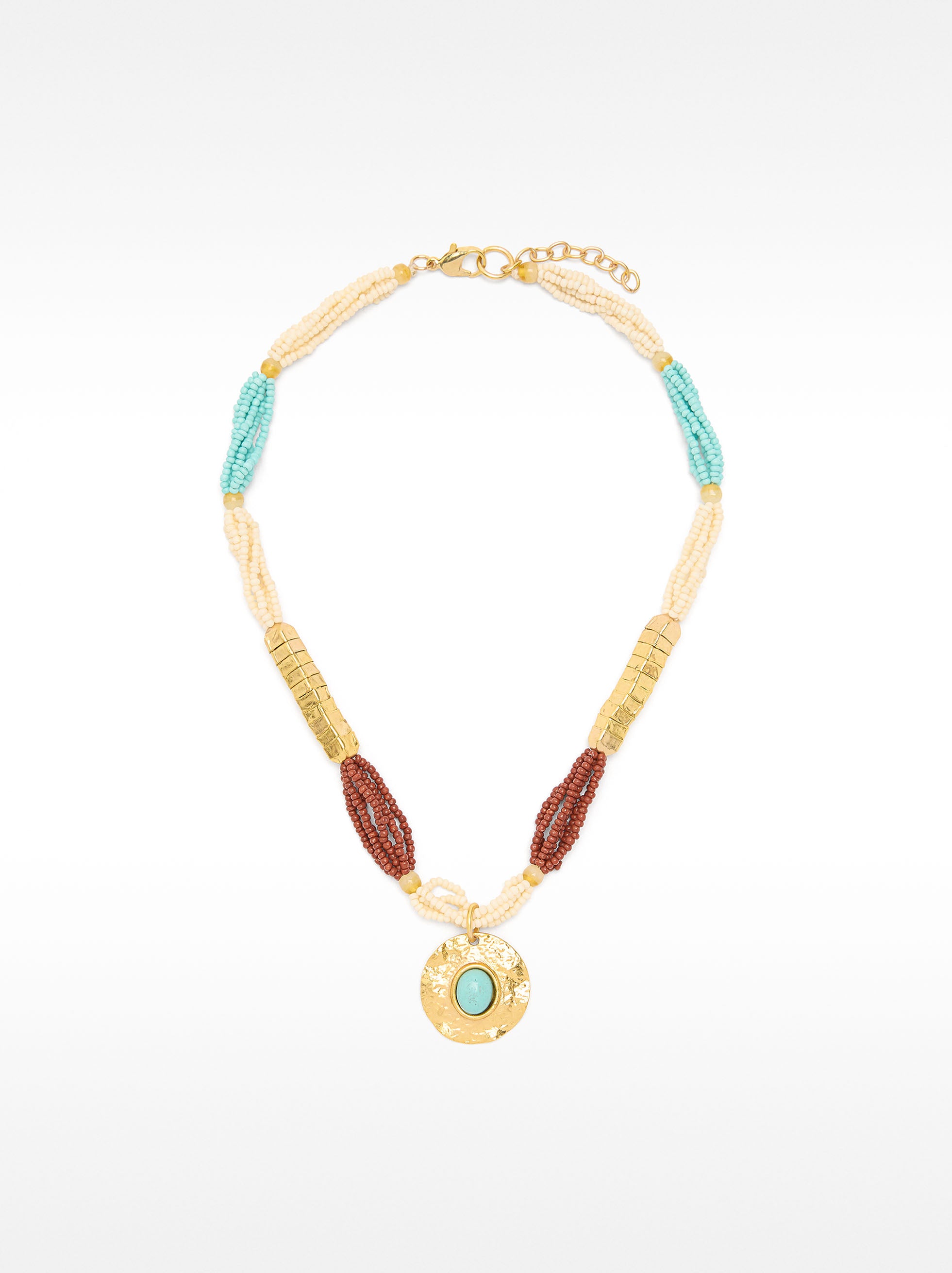 Collar Corto Con Colgante Redondo