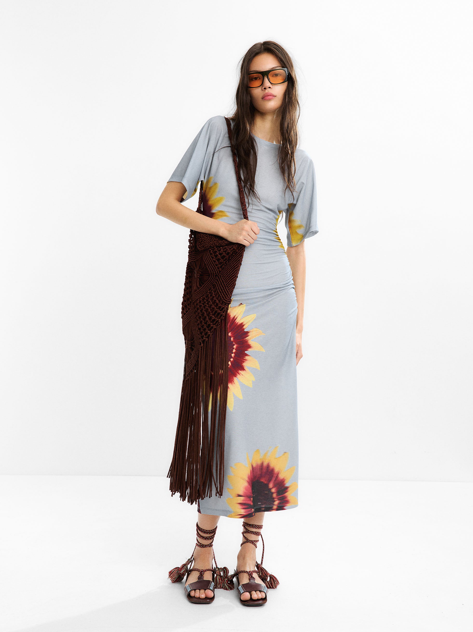 Vestido Largo Con Estampado Floral