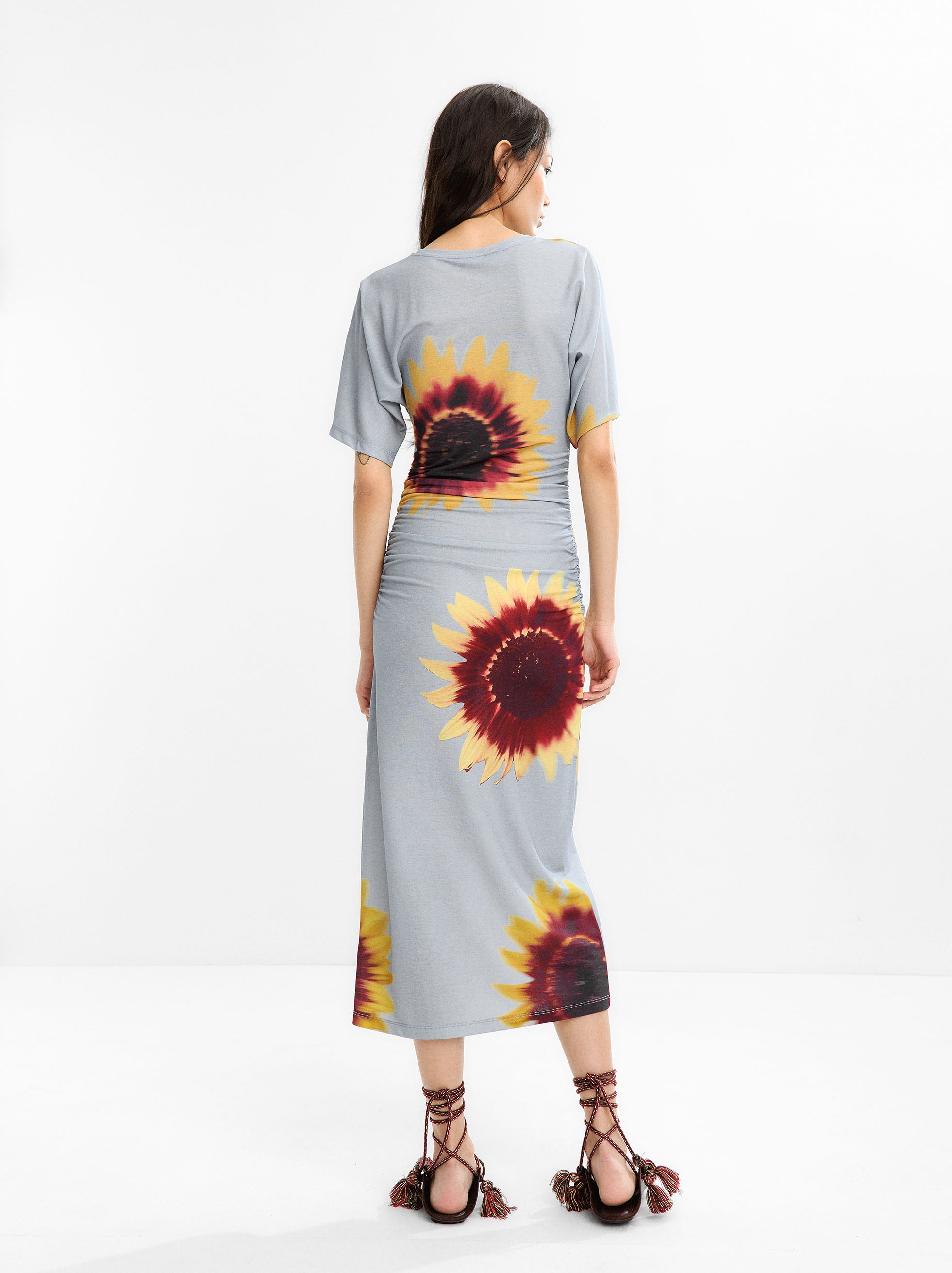 Vestido Largo Con Estampado Floral