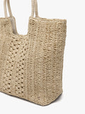 Bolso Shopper Efecto Rafia Con Colgante