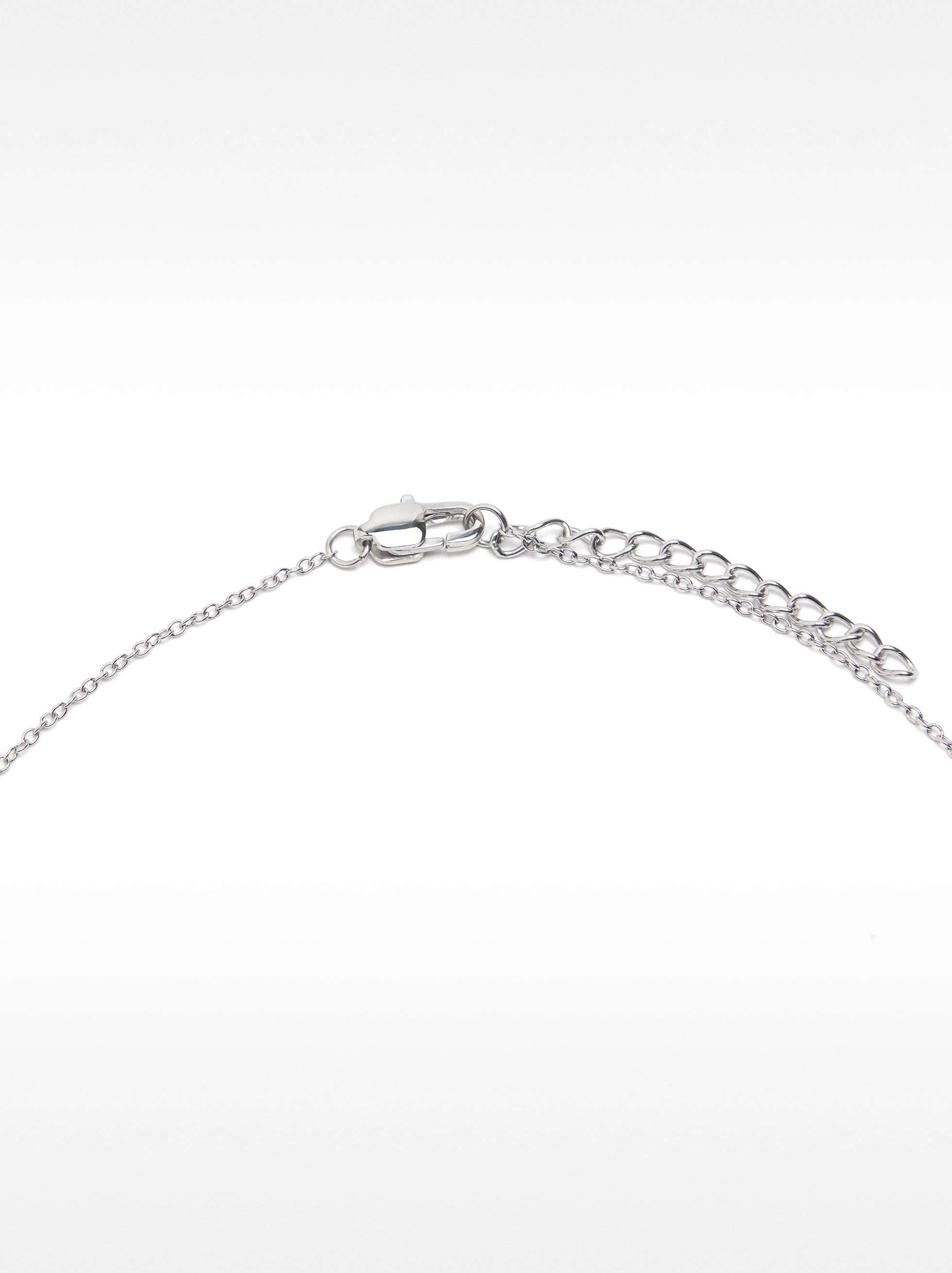 Collar Corto Con Cristales - Acero Inoxidable