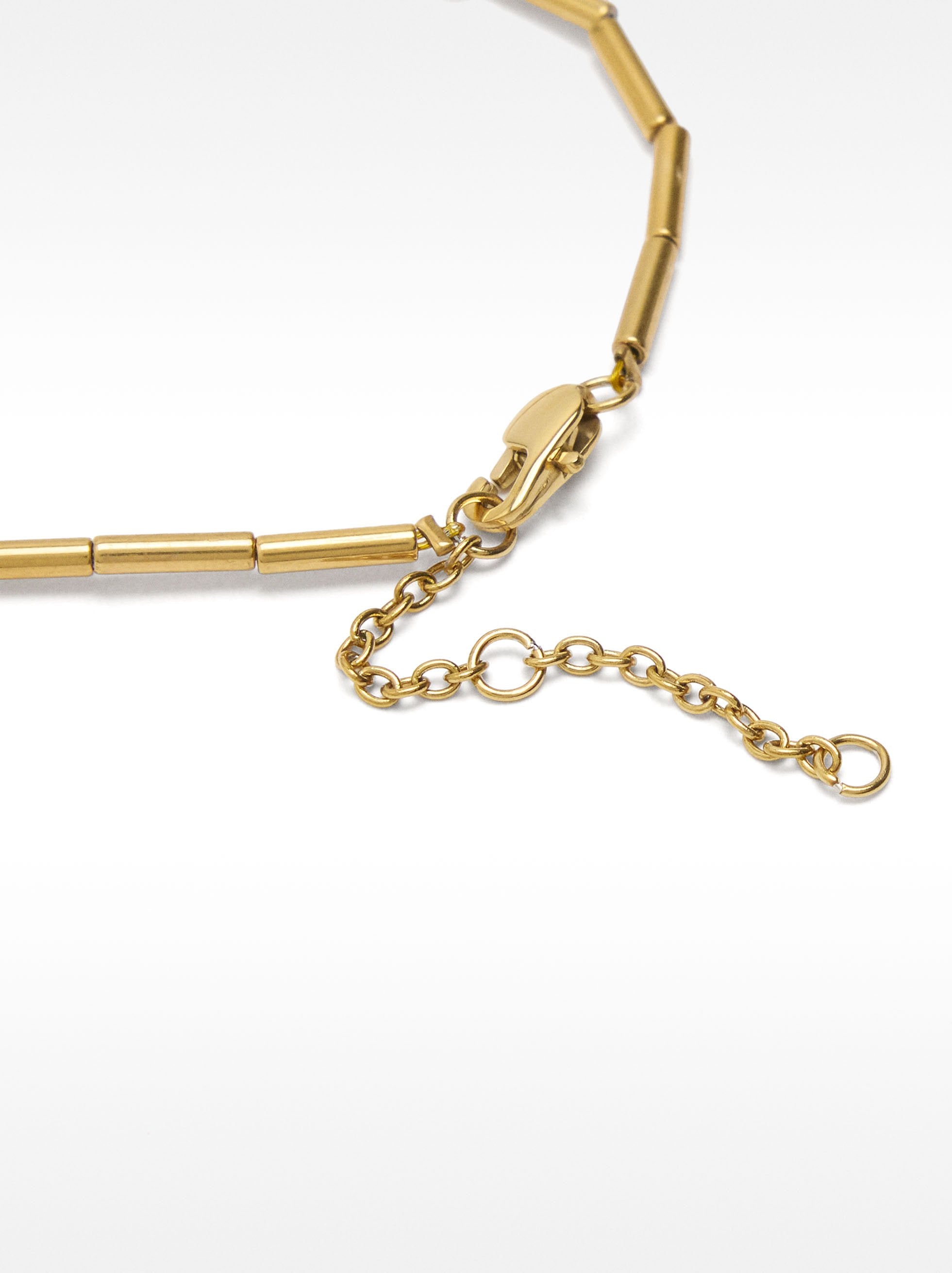 Pulsera Segmentada Con Perlas De Agua Dulce - Acero Inoxidable