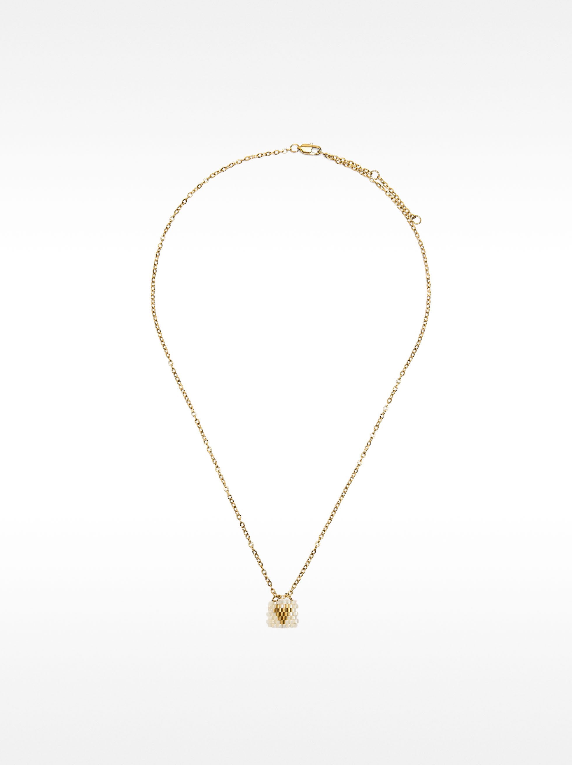 Collar De Eslabones Con Colgante De Corazón - Acero Inoxidable