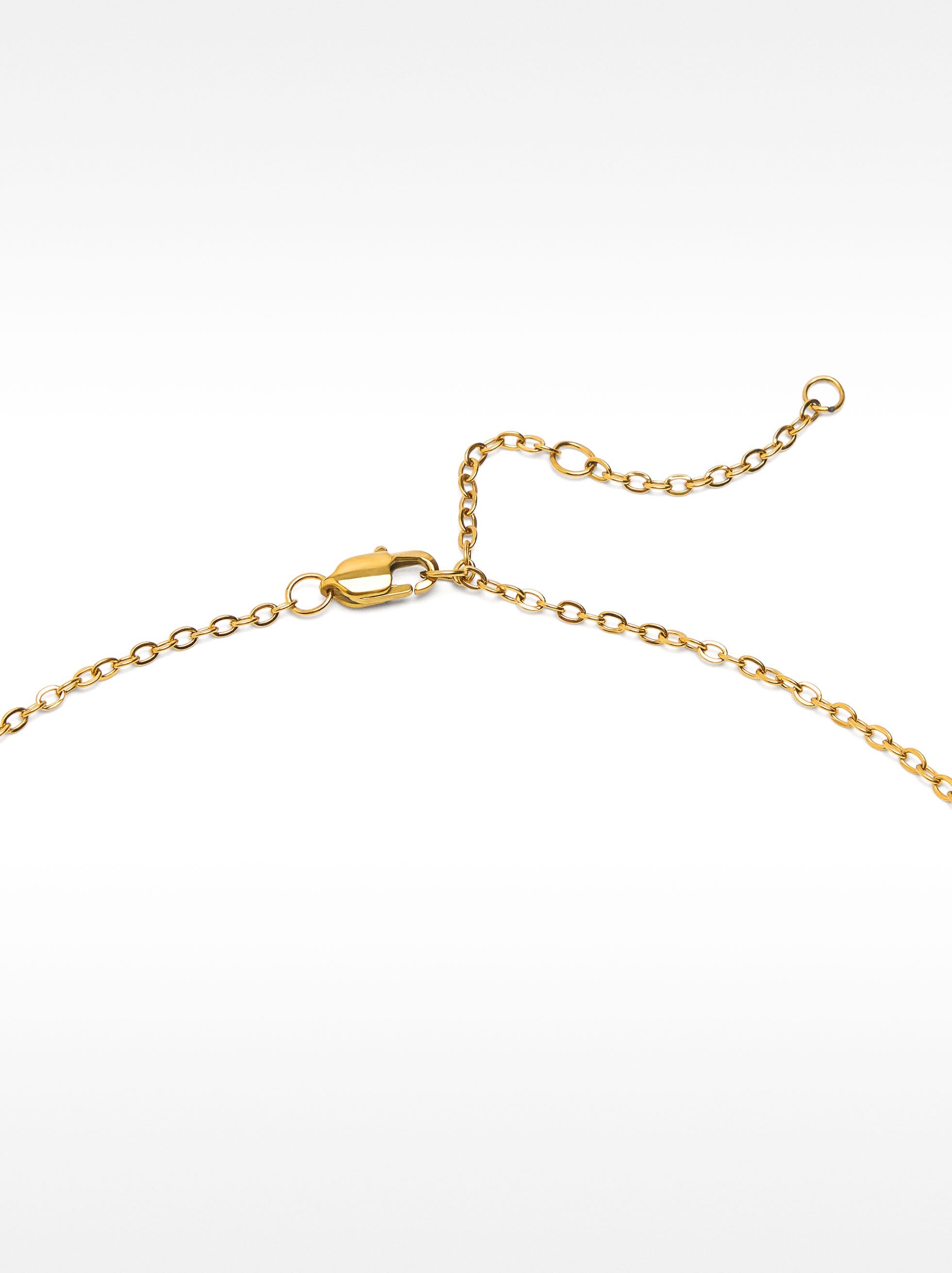 Collar De Eslabones Con Colgante De Corazón - Acero Inoxidable