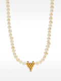 Collar De Perlas De Agua Dulce Con Corazón - Acero Inoxidable