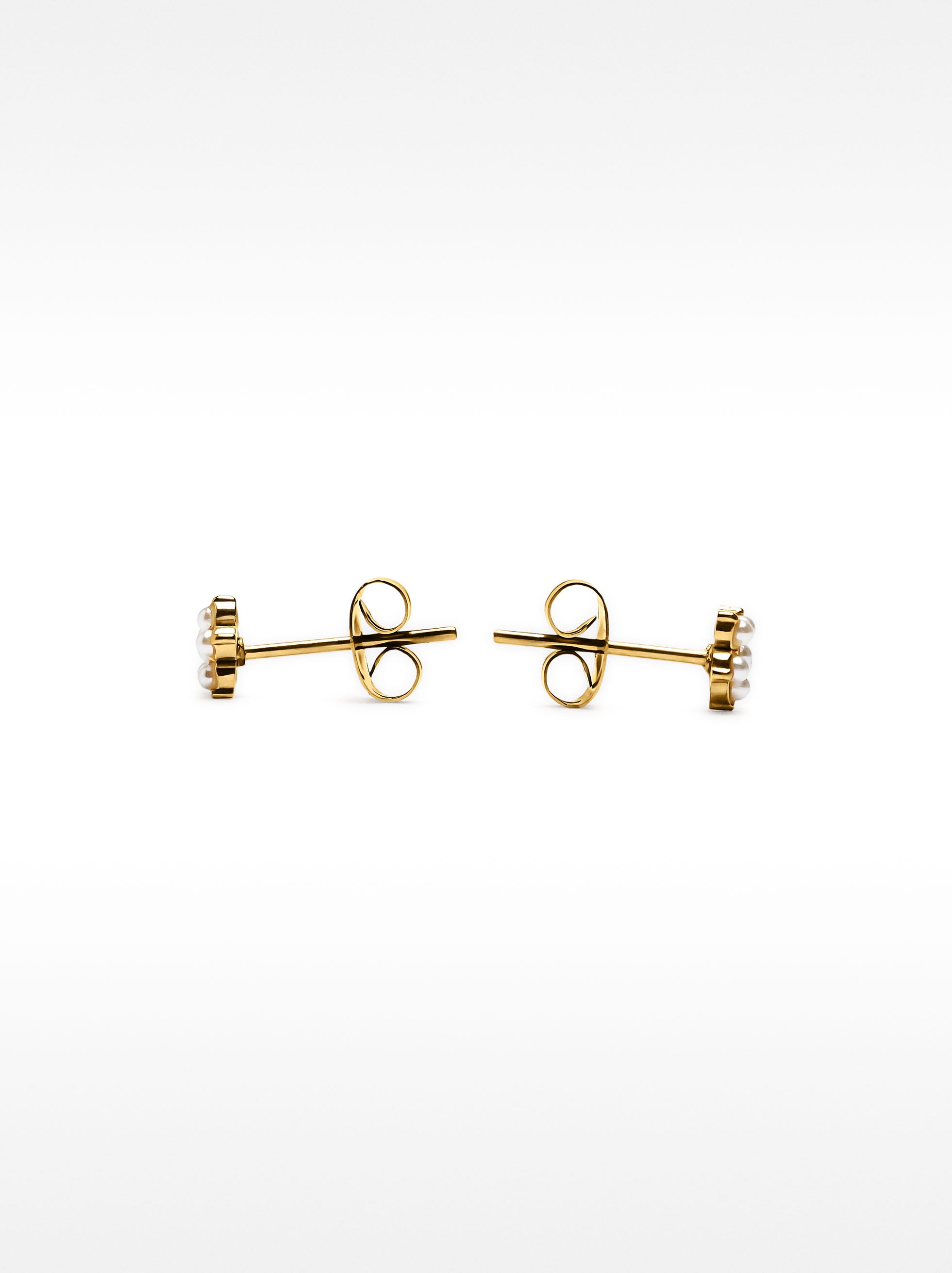 Pendientes Con Perlas - Acero Inoxidable