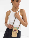 Bolsa Para Móvil Multicolor De Efecto Rafia