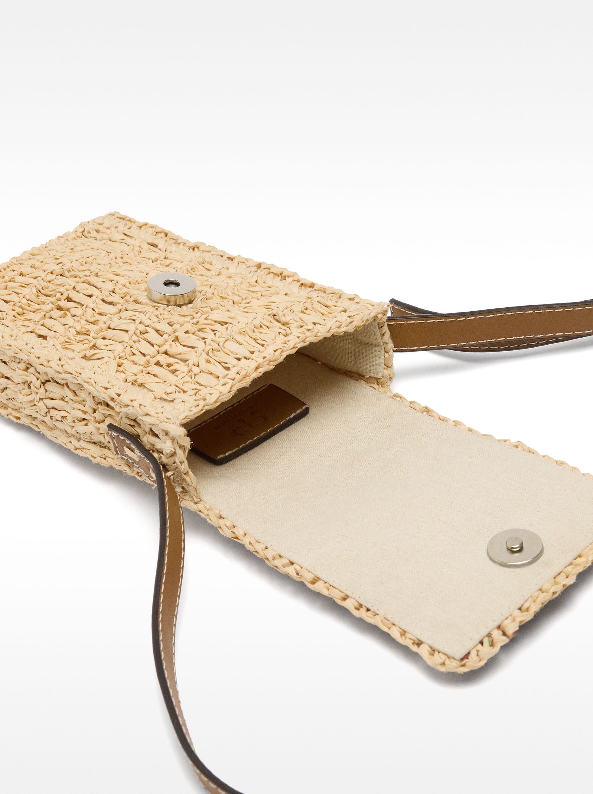 Bolsa Para Móvil Multicolor De Efecto Rafia