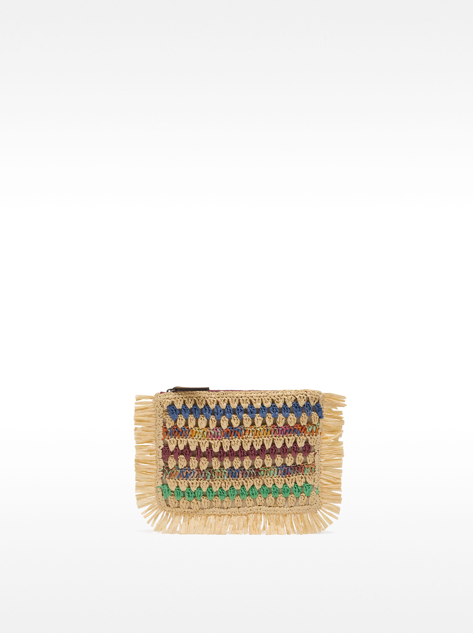 Bolso De Mano Multicolor Con Efecto Rafia