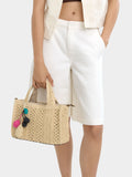 Bolso Tote Efecto Rafia Con Bandolera