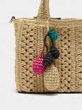 Bolso Tote Efecto Rafia Con Bandolera