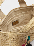 Bolso Tote Efecto Rafia Con Bandolera