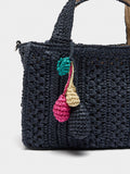 Bolso Tote Efecto Rafia Con Bandolera