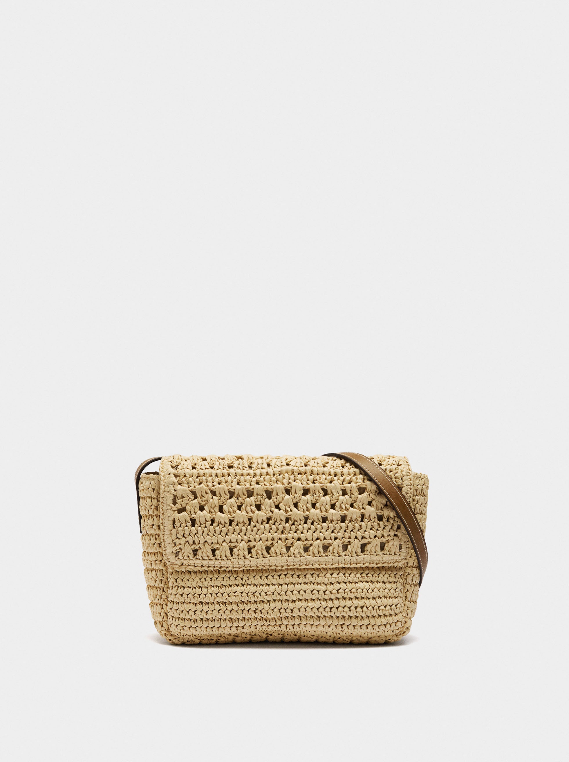 Bolso De Bandolera Efecto Rafia