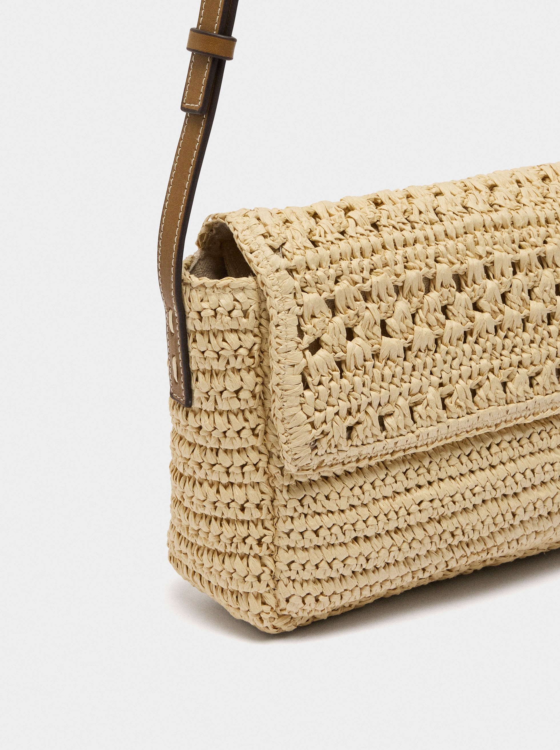 Bolso De Bandolera Efecto Rafia