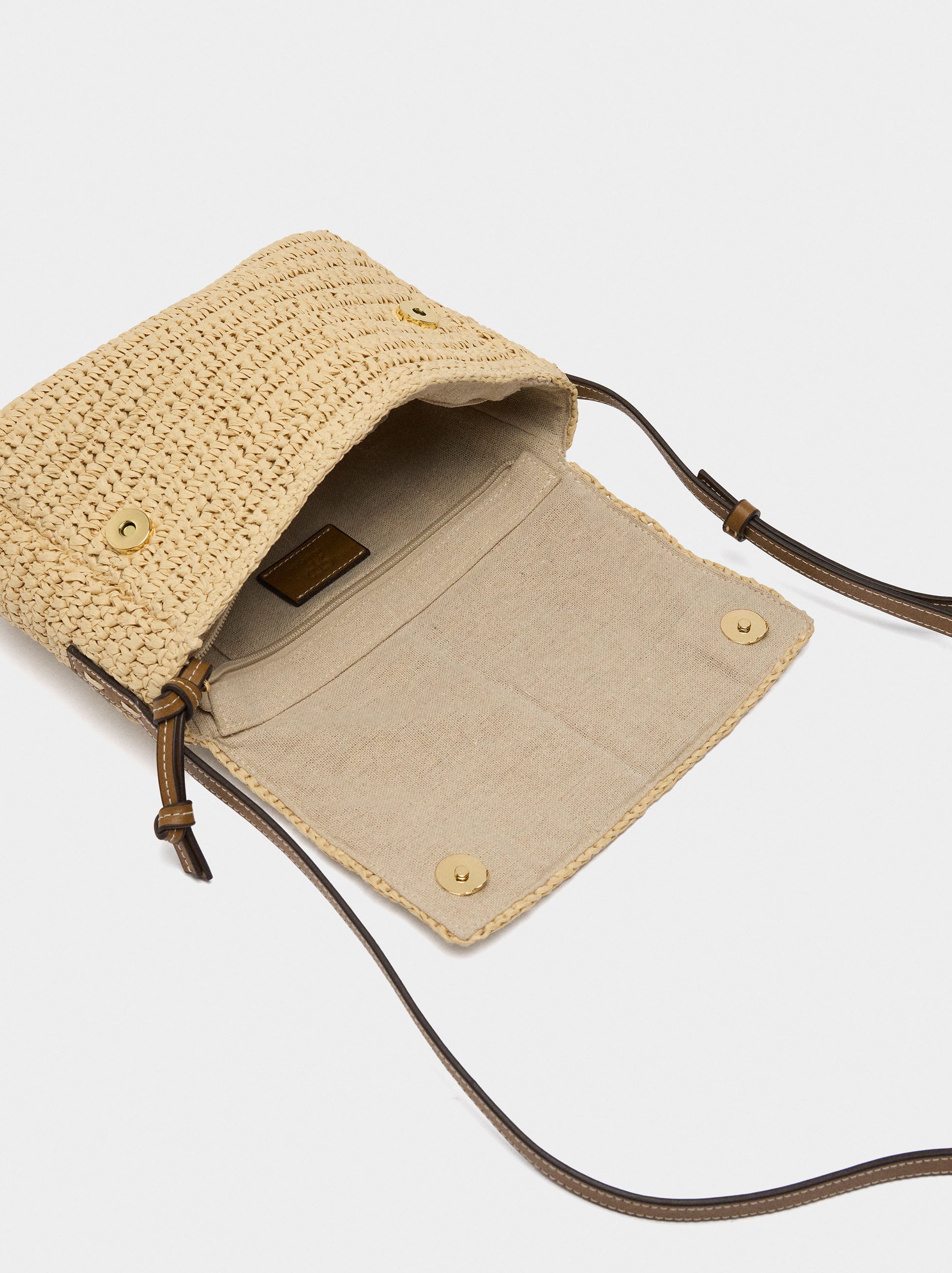 Bolso De Bandolera Efecto Rafia