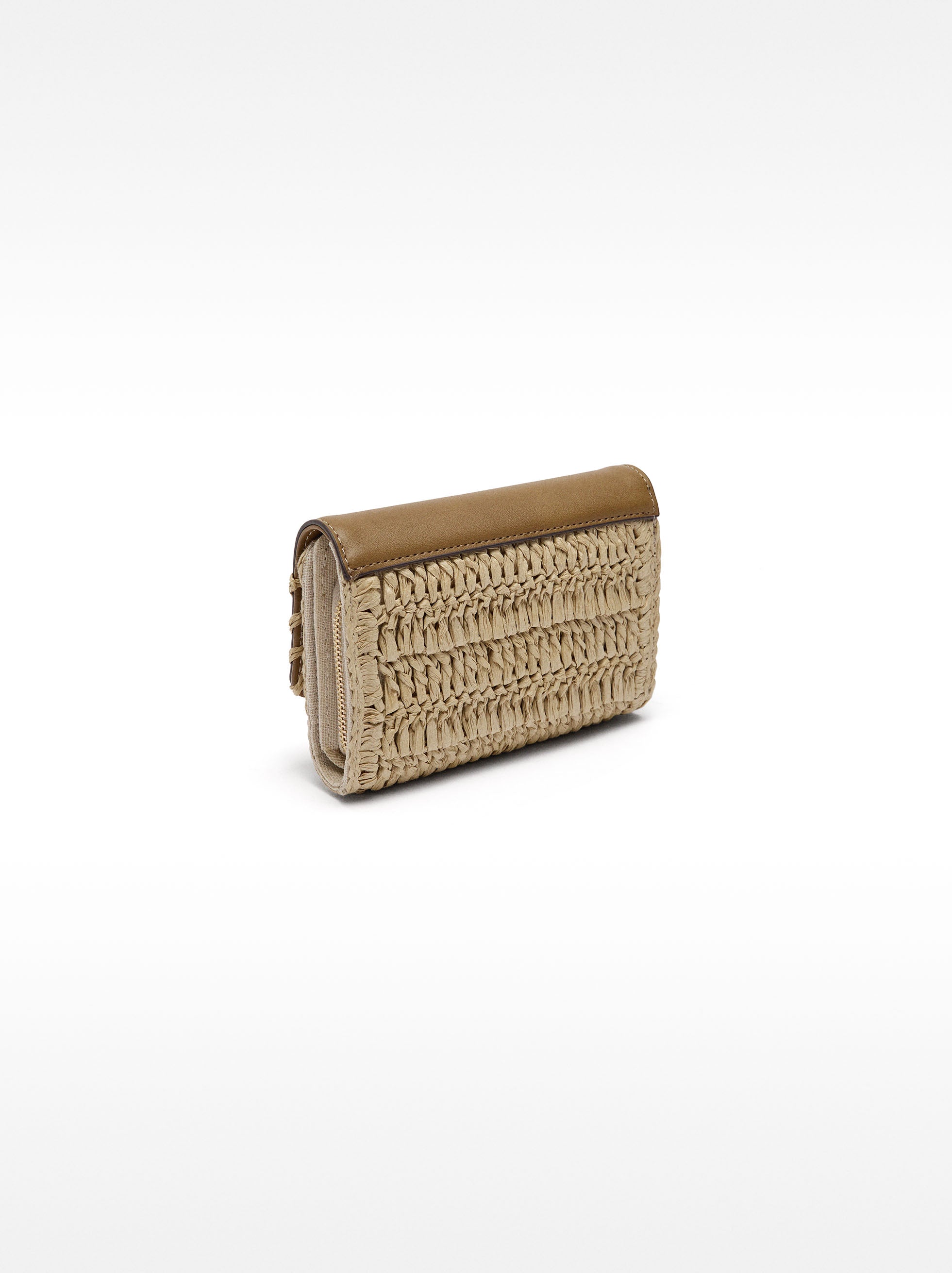 Cartera De Paja Con Solapa