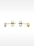 Pendientes Cortos Con Cristales - Acero Inoxidable
