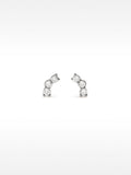 Pendientes Cortos Con Cristales - Acero Inoxidable