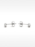 Pendientes Cortos Con Cristales - Acero Inoxidable