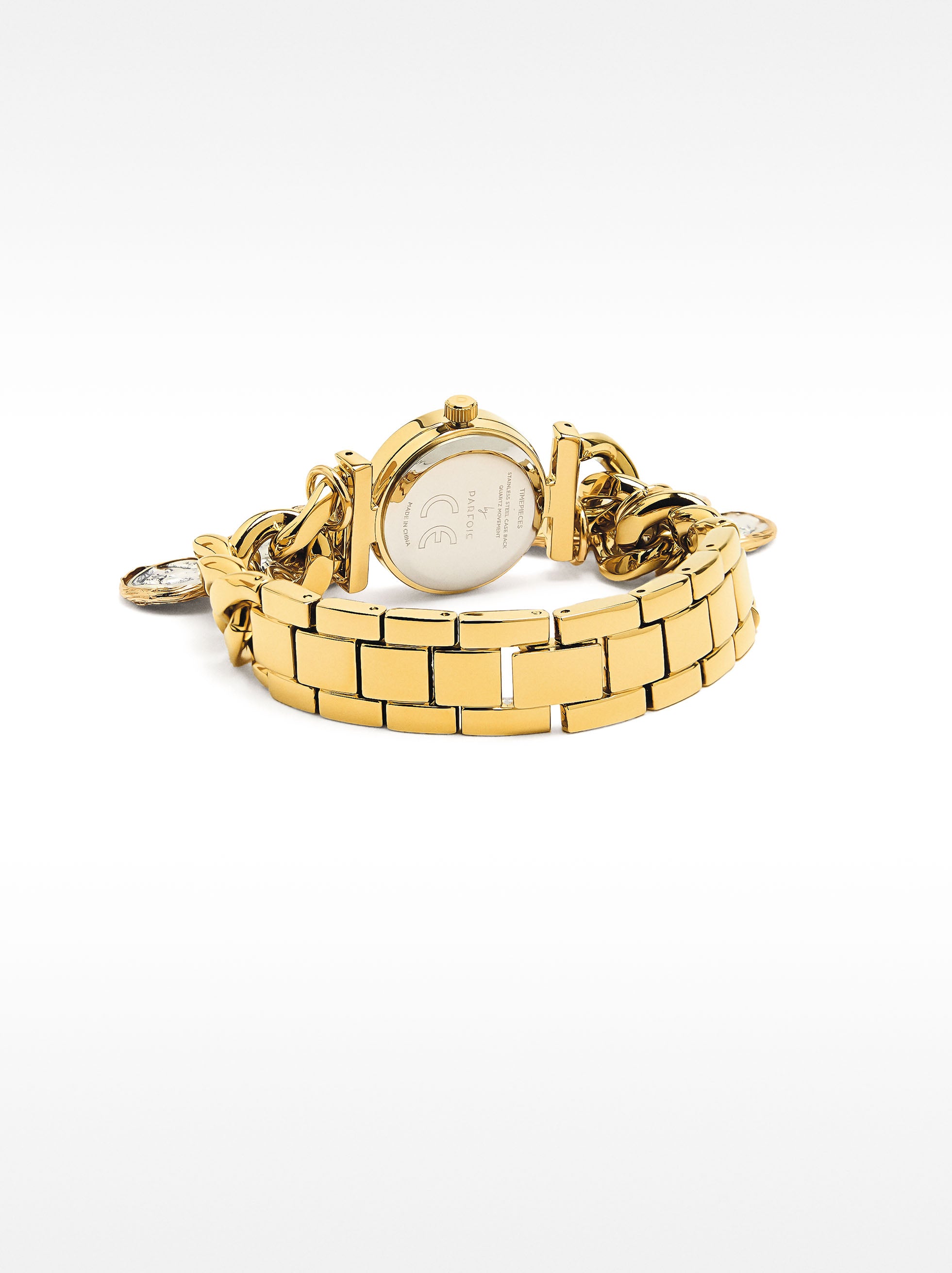 Reloj De Eslabones Con Medallas