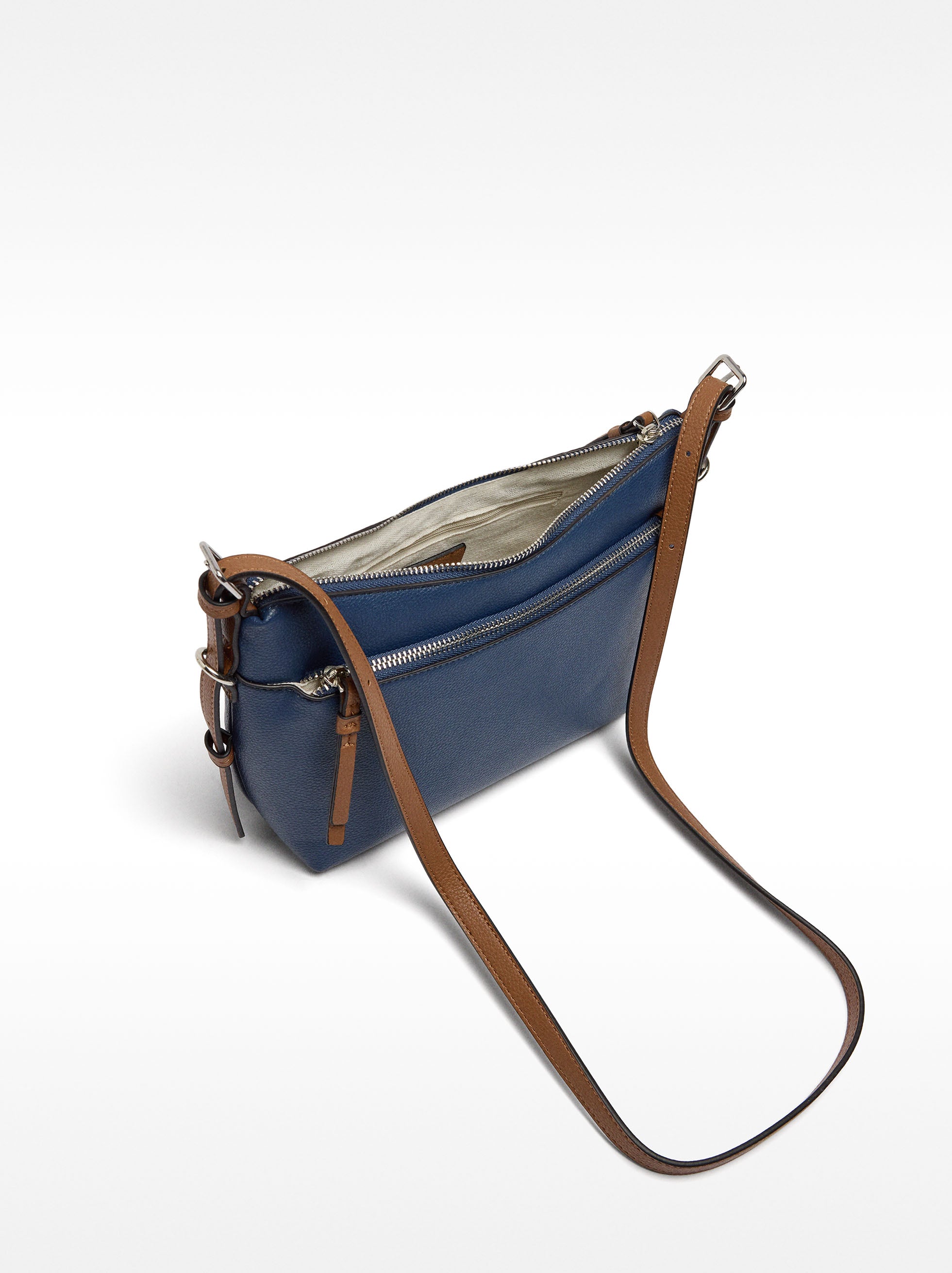 Bolso Bandolera Con Bolsillo Exterior