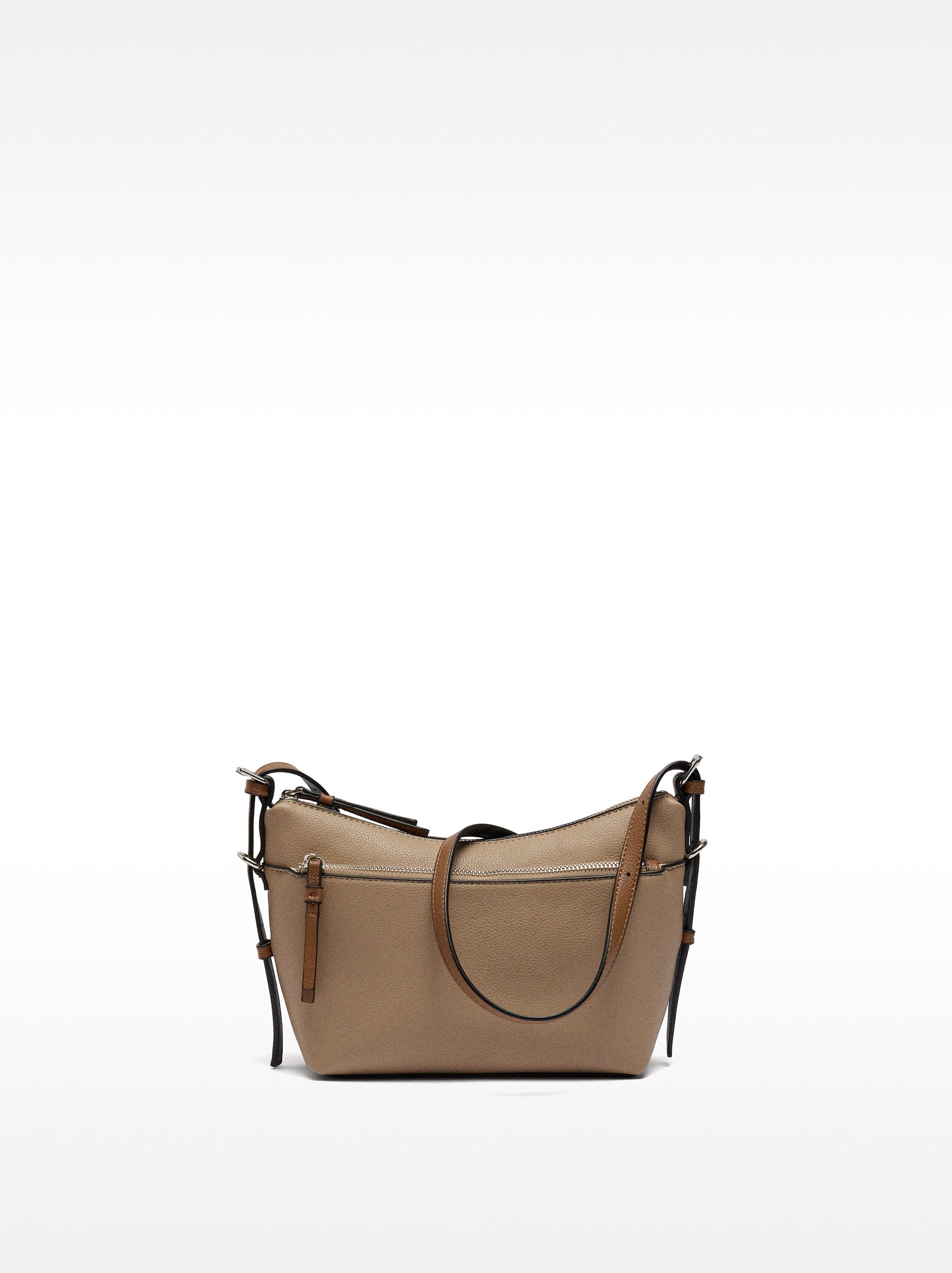 Bolso Bandolera Con Bolsillo Exterior