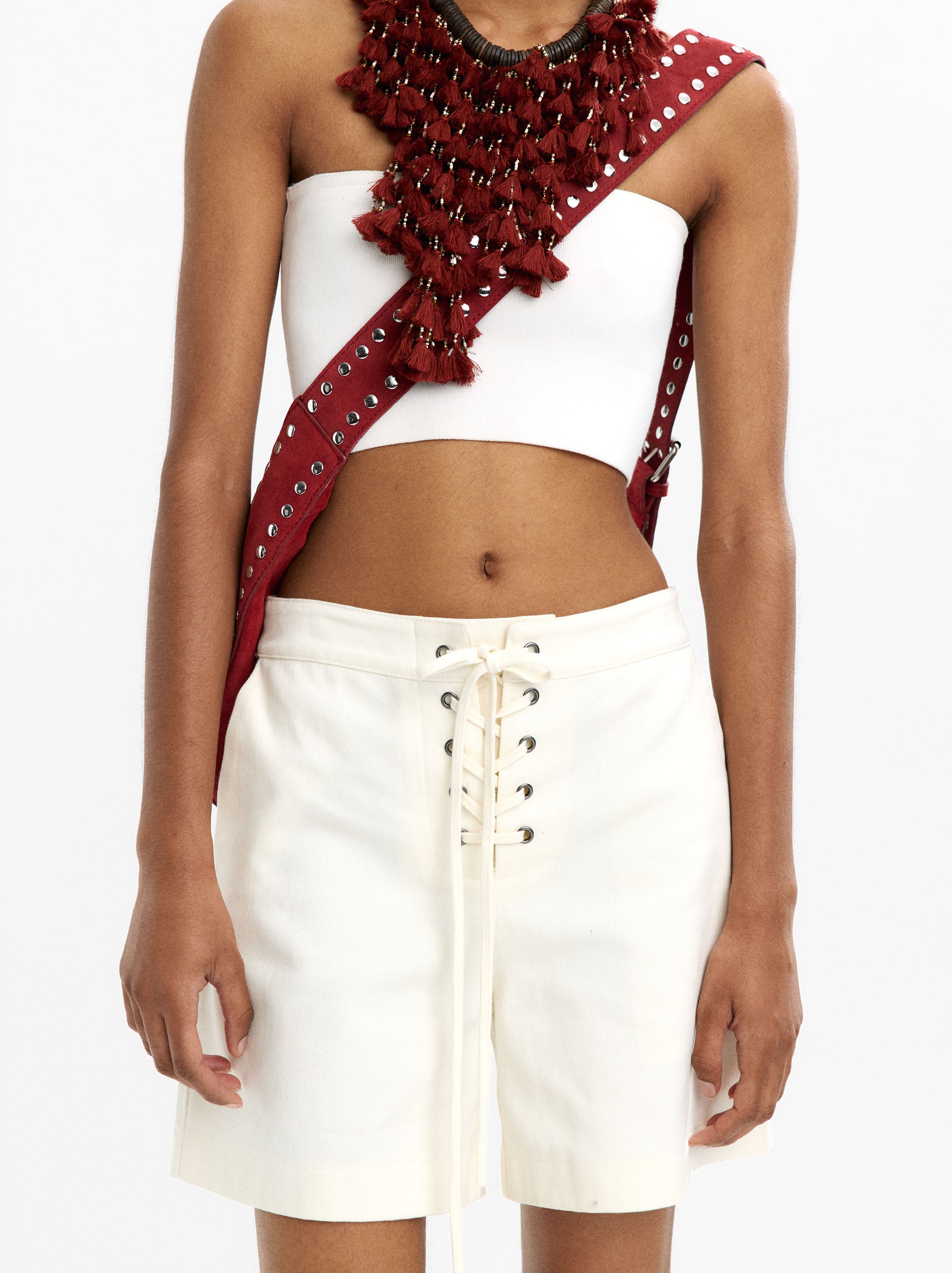 Pantalón Corto Tira Cruzada 100% Algodón