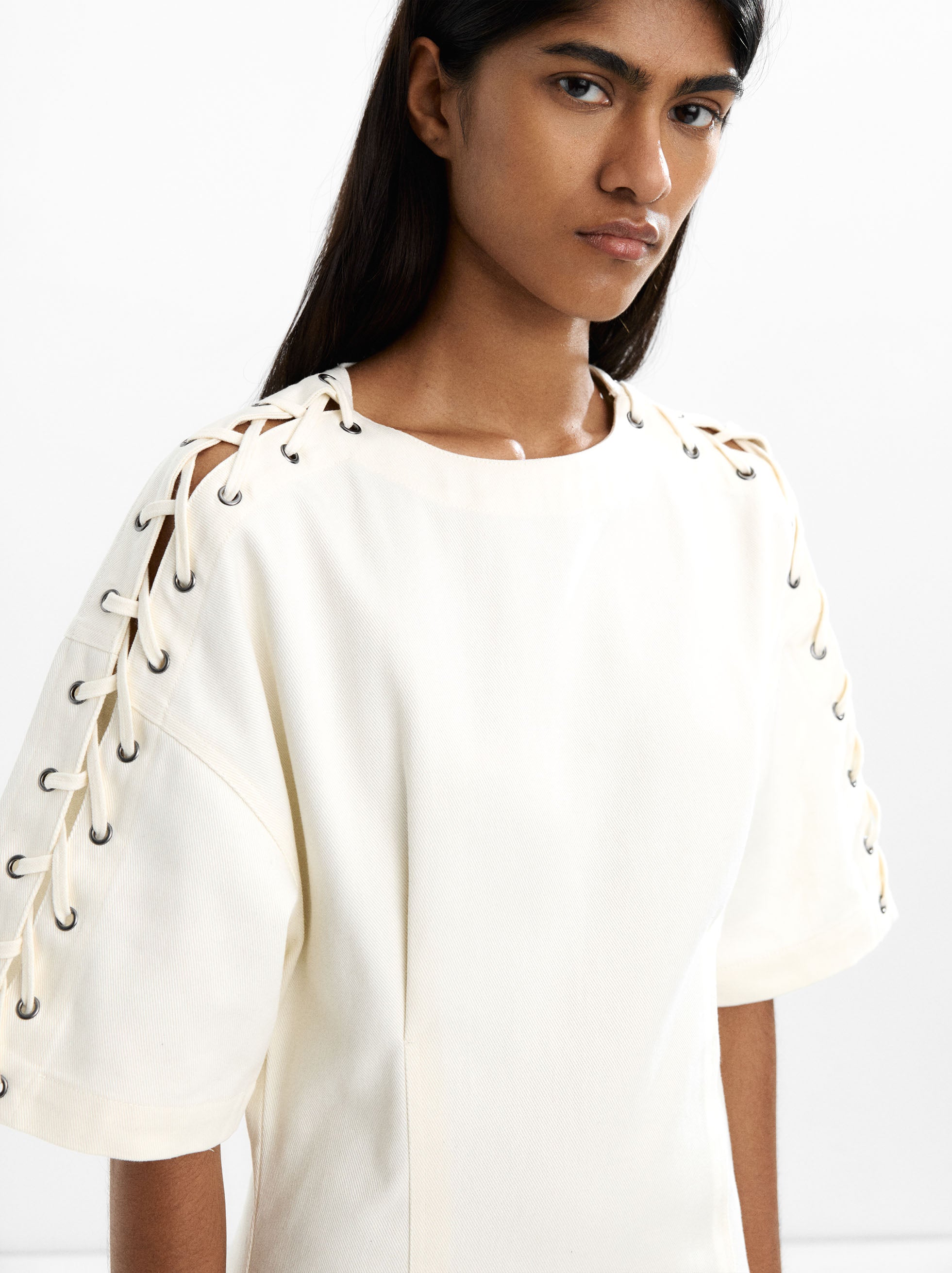 Vestido De Tiras Cruzadas 100% Algodón