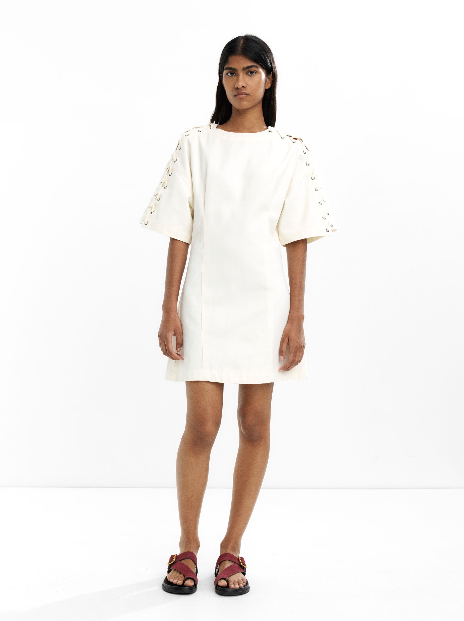 Vestido De Tiras Cruzadas 100% Algodón