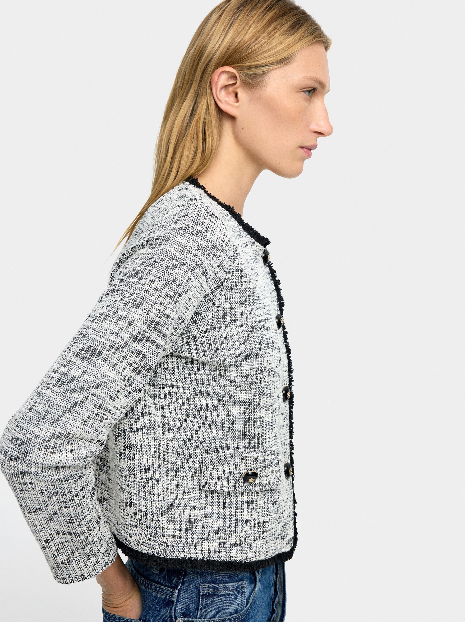 Cárdigan De Punto Textura