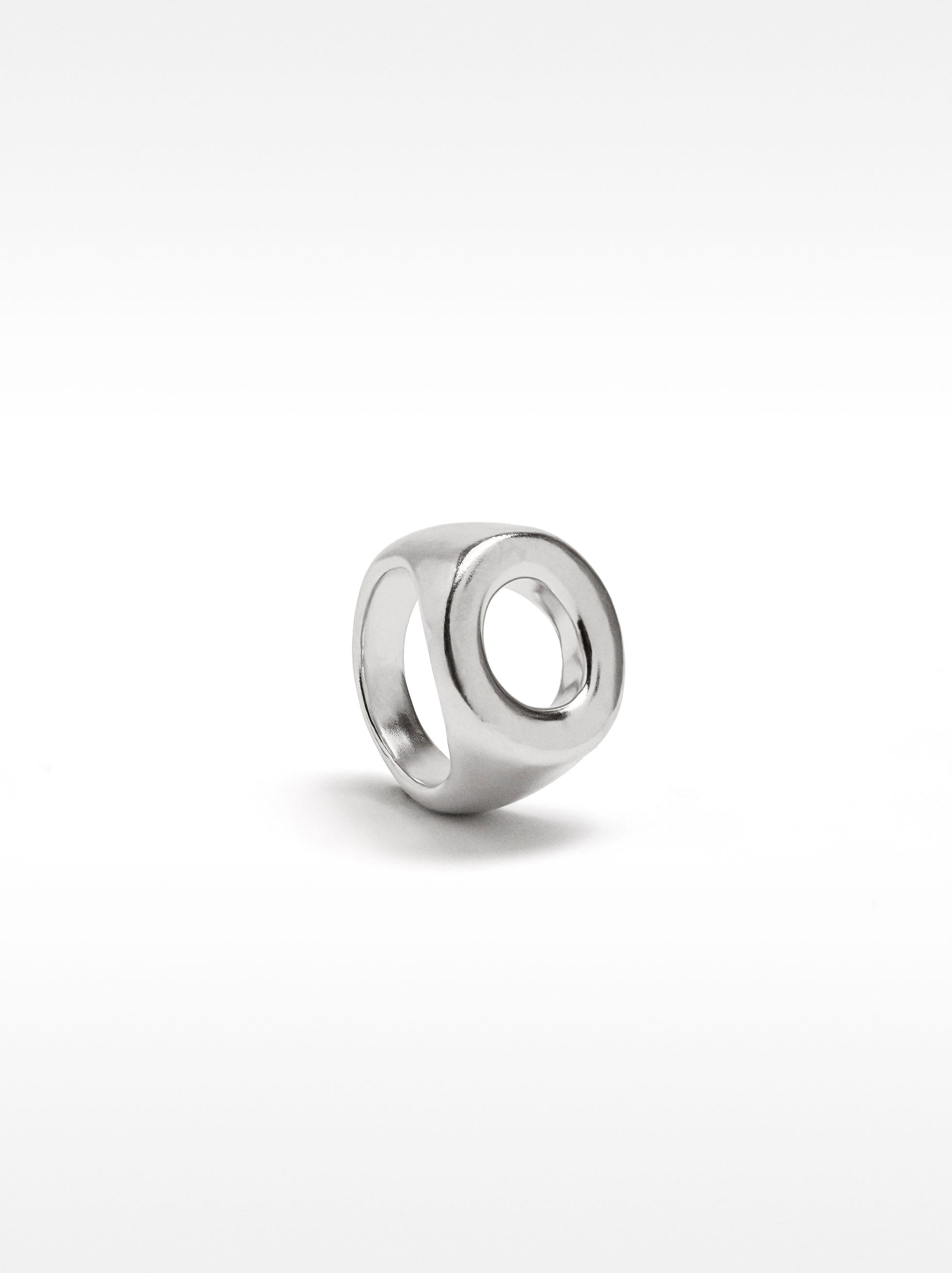 Anillo Redondo De Aro - Plata De Ley 925