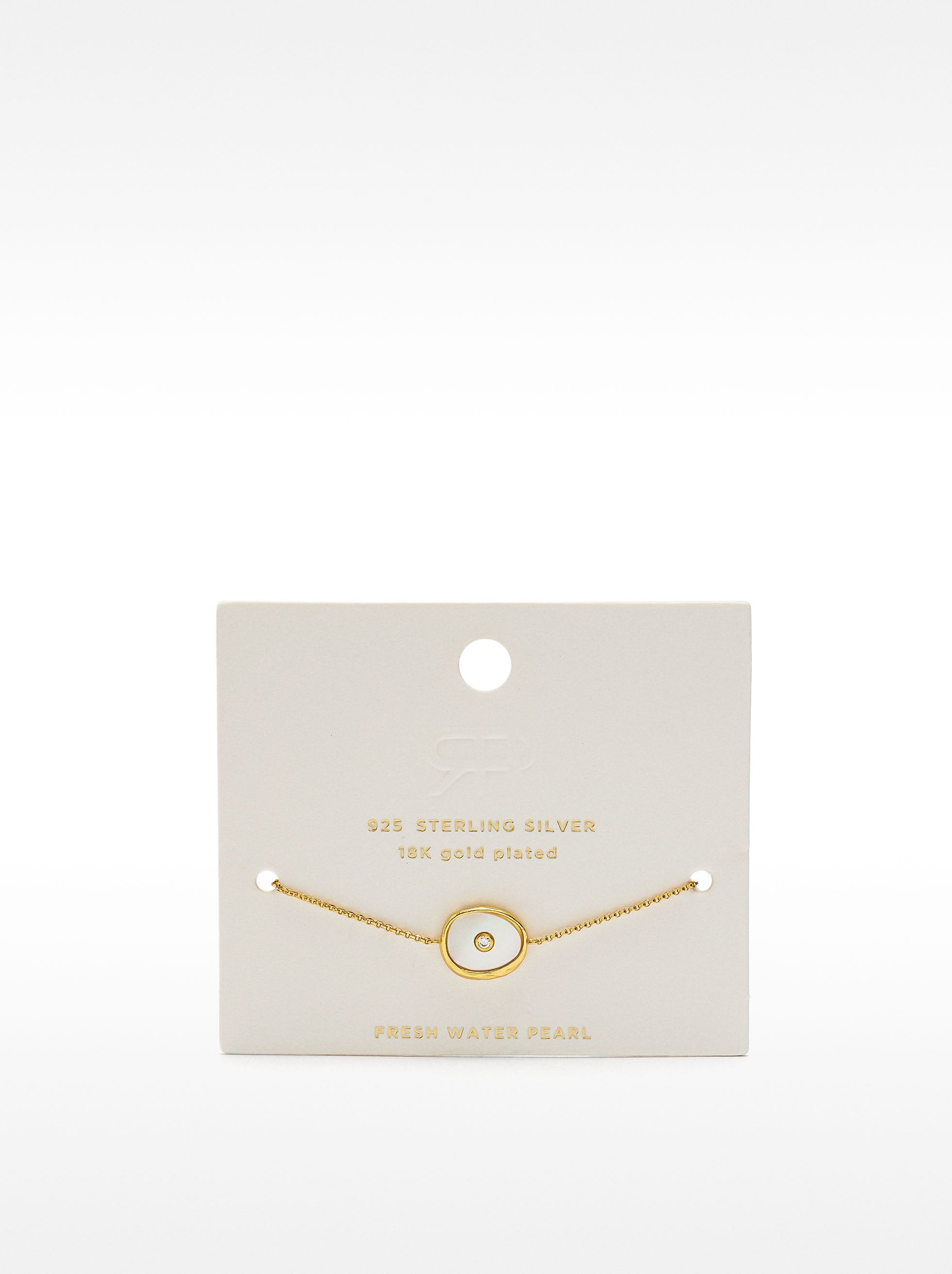 Pulsera De Perla De Agua Dulce Con Circonita - Plata De Ley 925