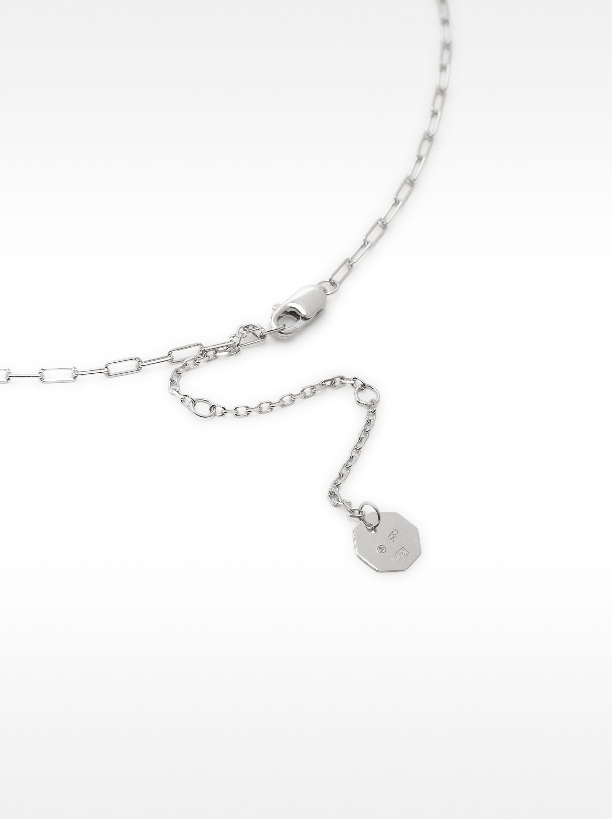 Collar De Eslabones Con Medalla Corazón - Plata De Ley 925