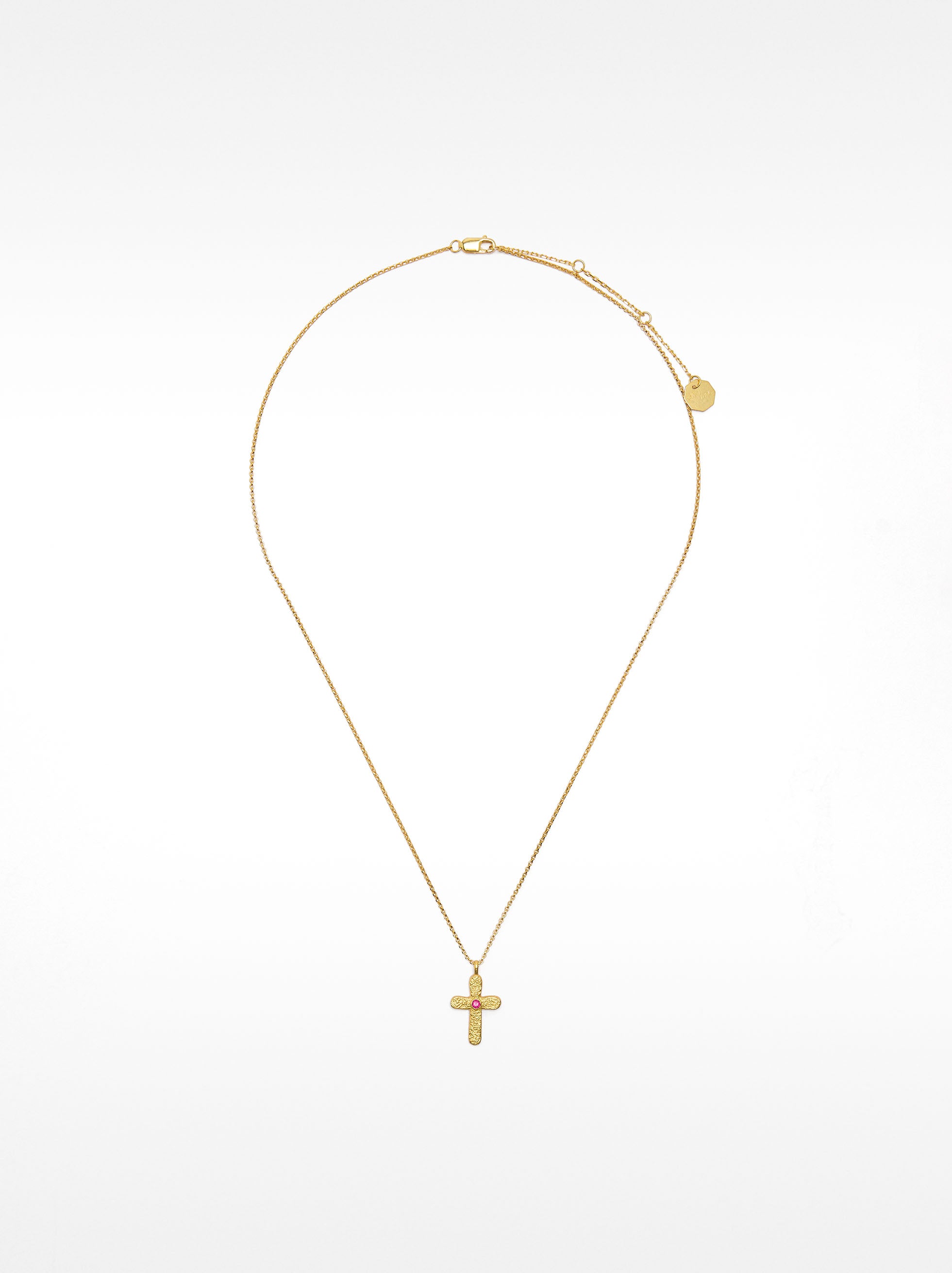 Collar Con Cruz Y Circonitas De Plata De Ley 925