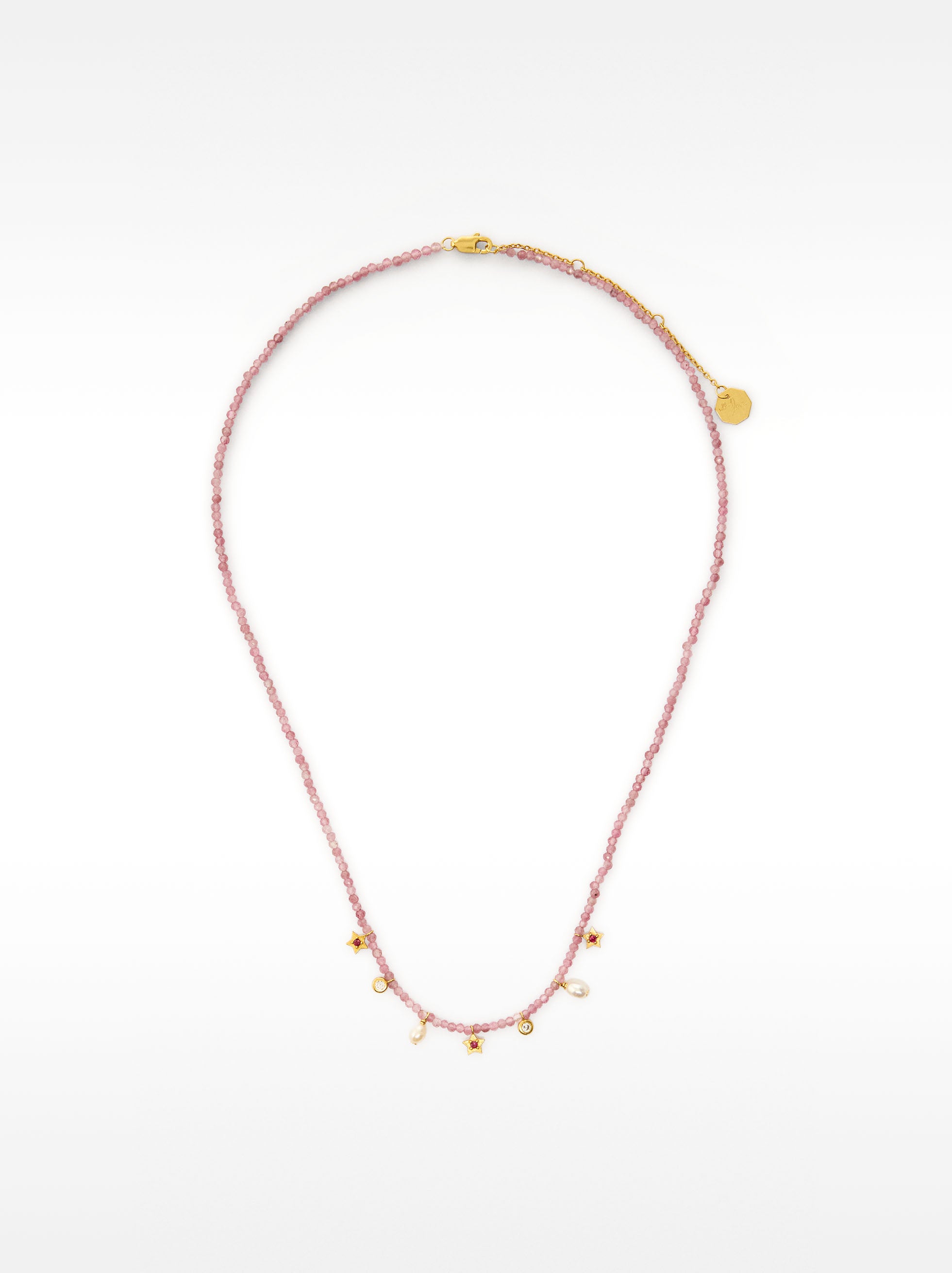 Collar De Piedras Con Perla De Agua Dulce - Plata De Ley 925