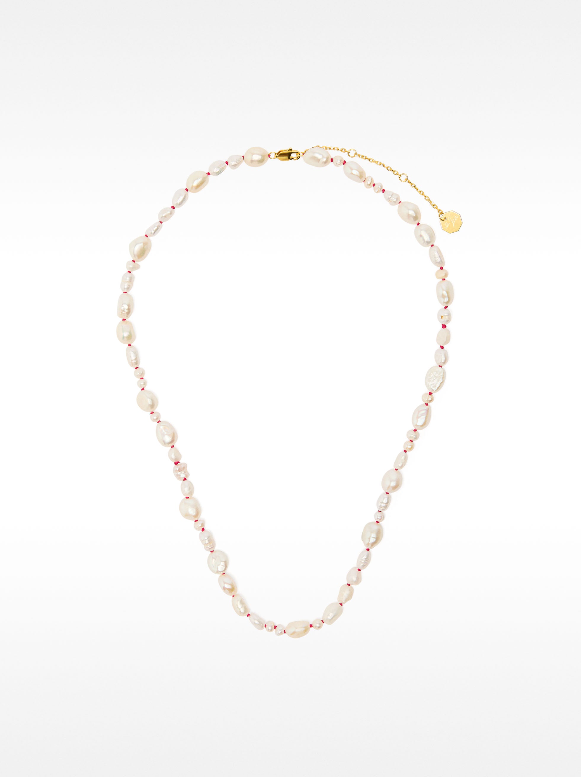 Collar Con Perlas De Agua Dulce - Plata De Ley 925