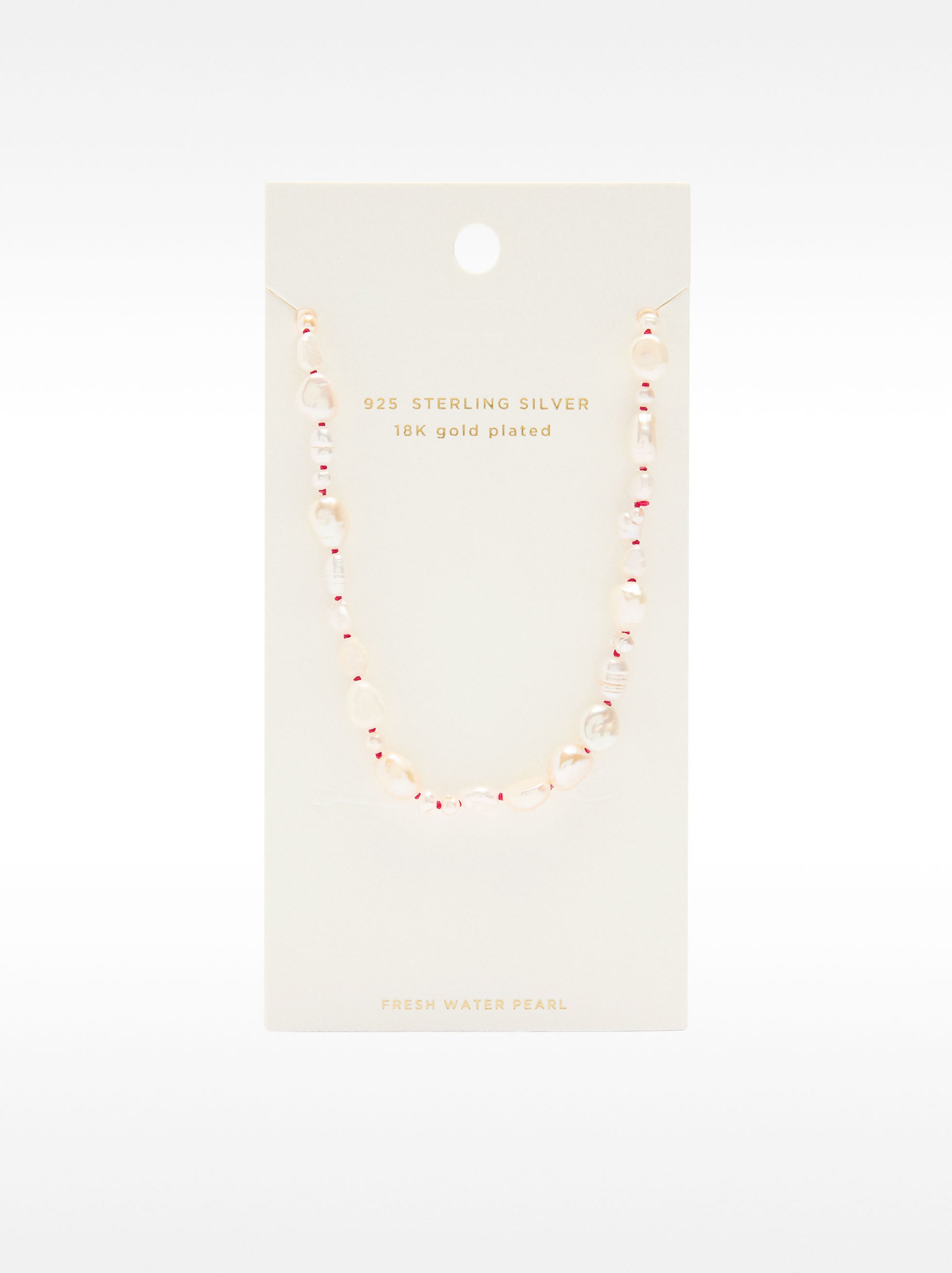 Collar Con Perlas De Agua Dulce - Plata De Ley 925