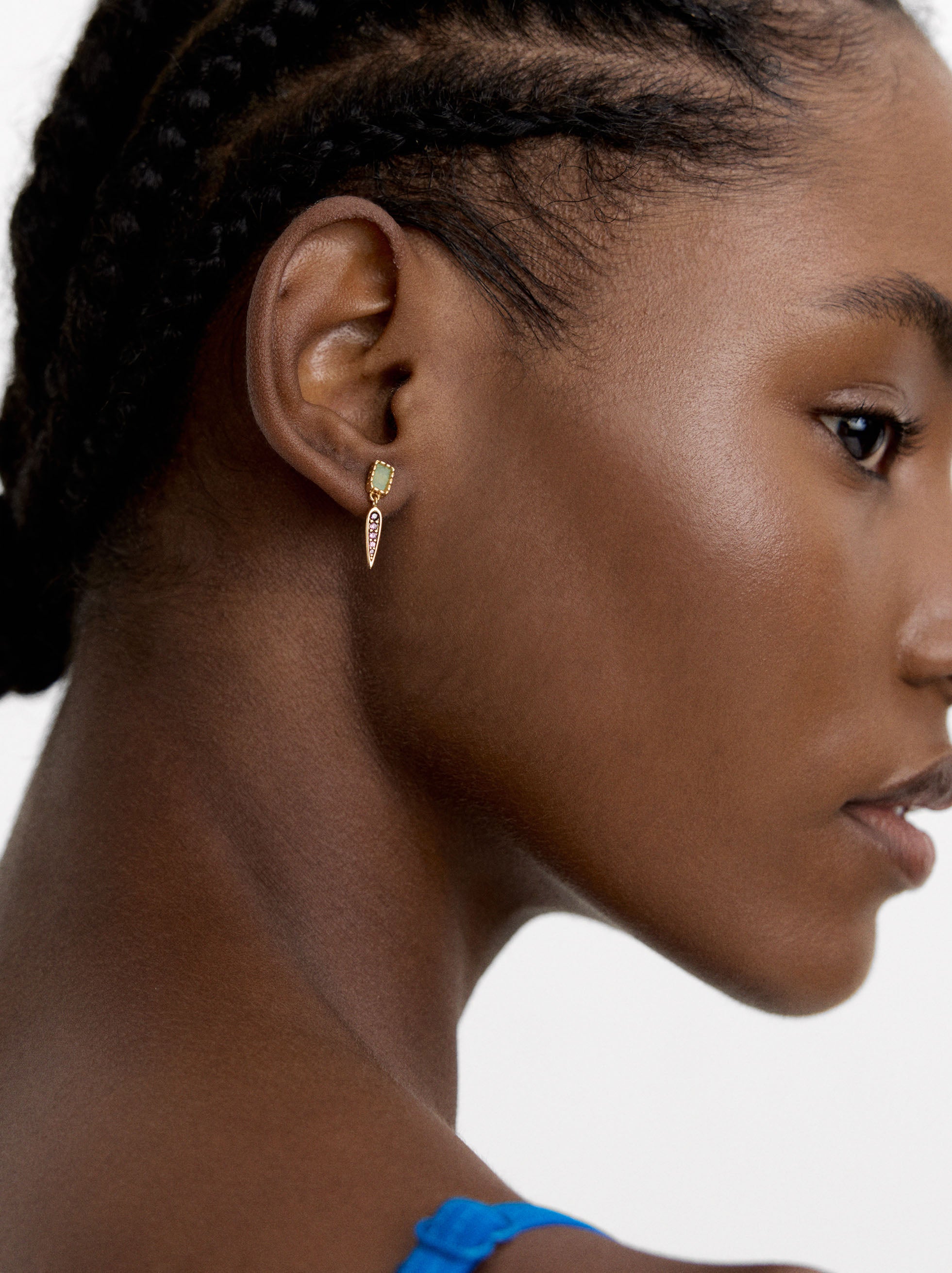 Pendientes Con Circonitas - Plata De Ley 925