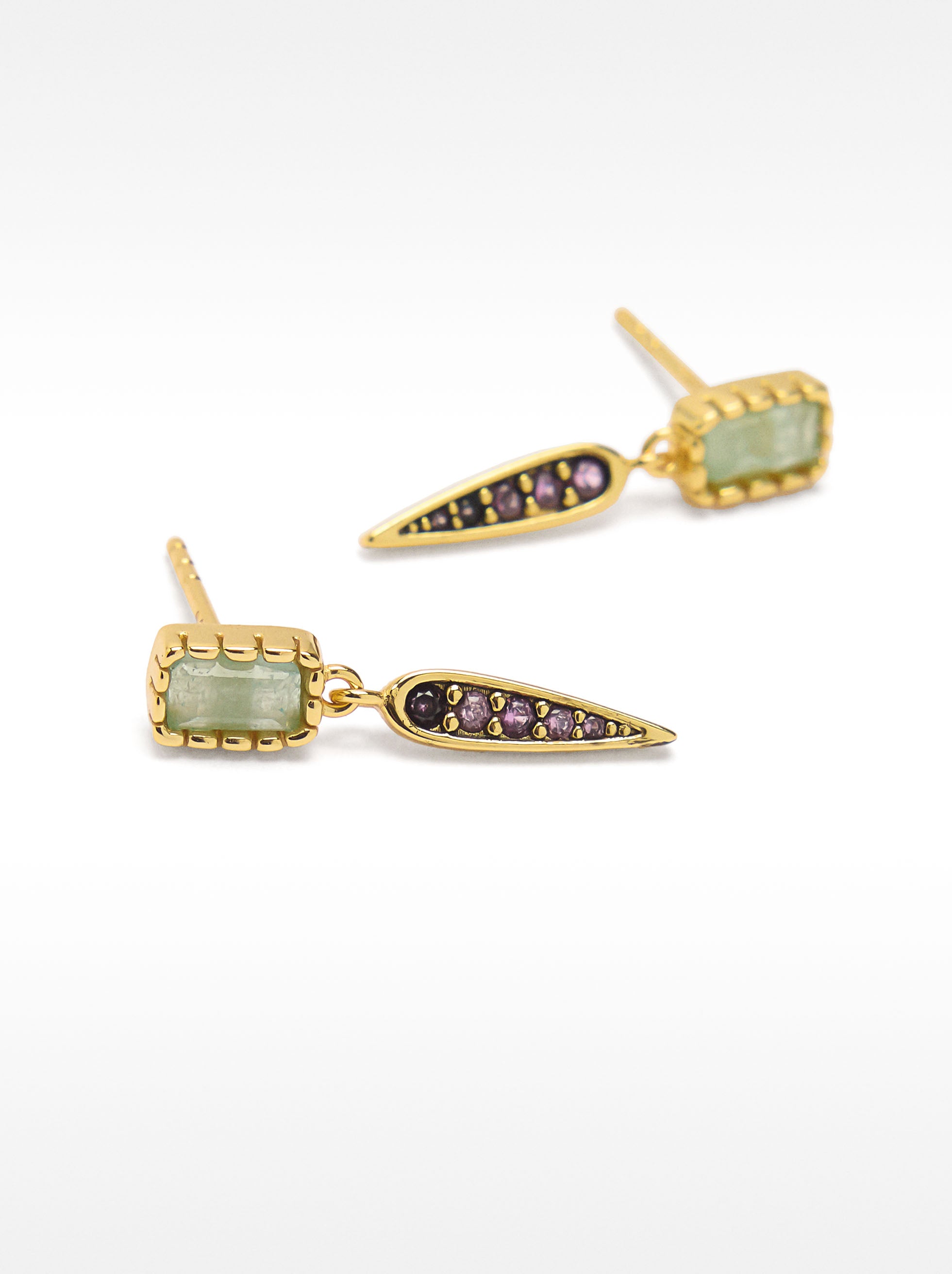 Pendientes Con Circonitas - Plata De Ley 925