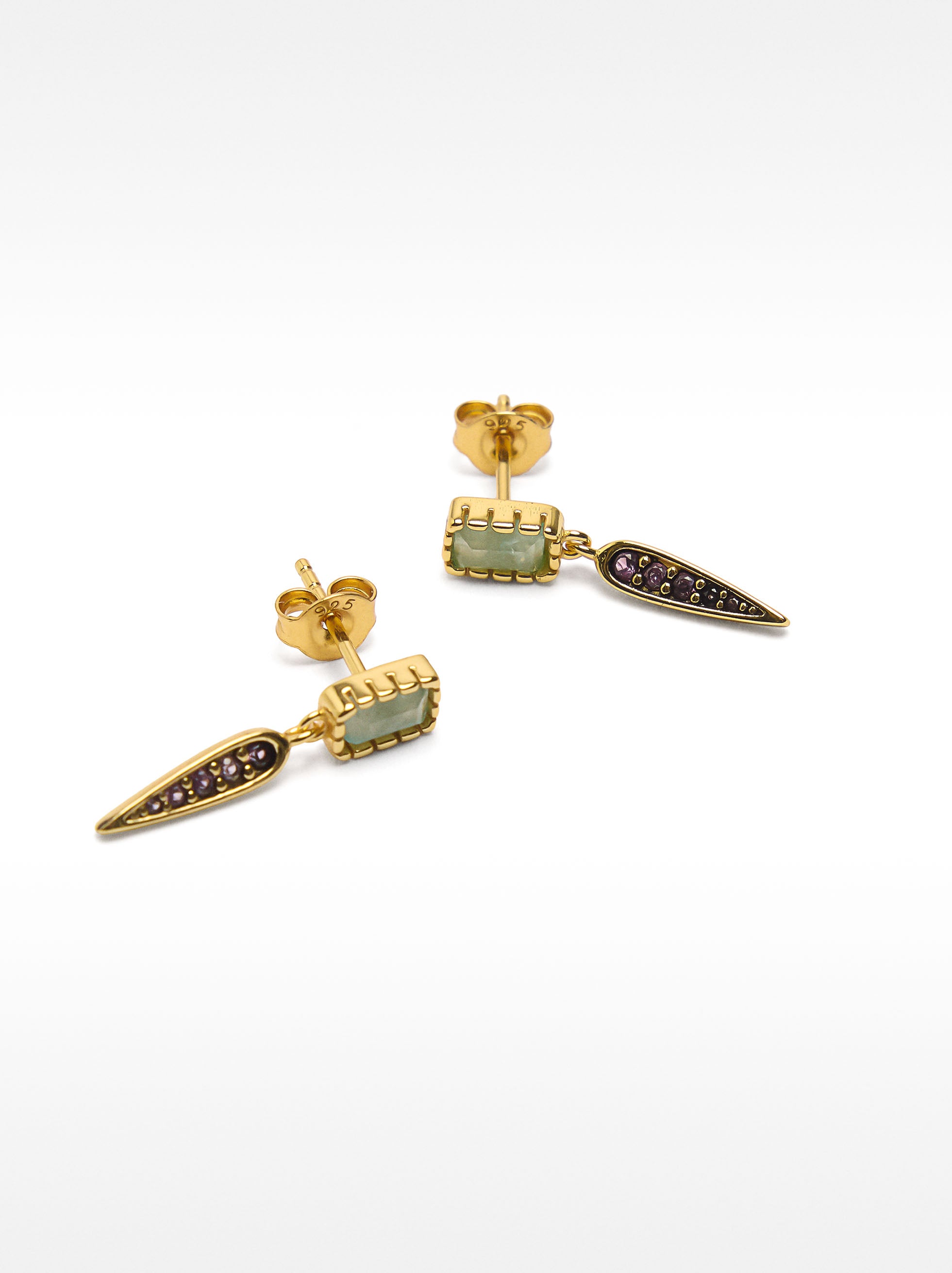 Pendientes Con Circonitas - Plata De Ley 925