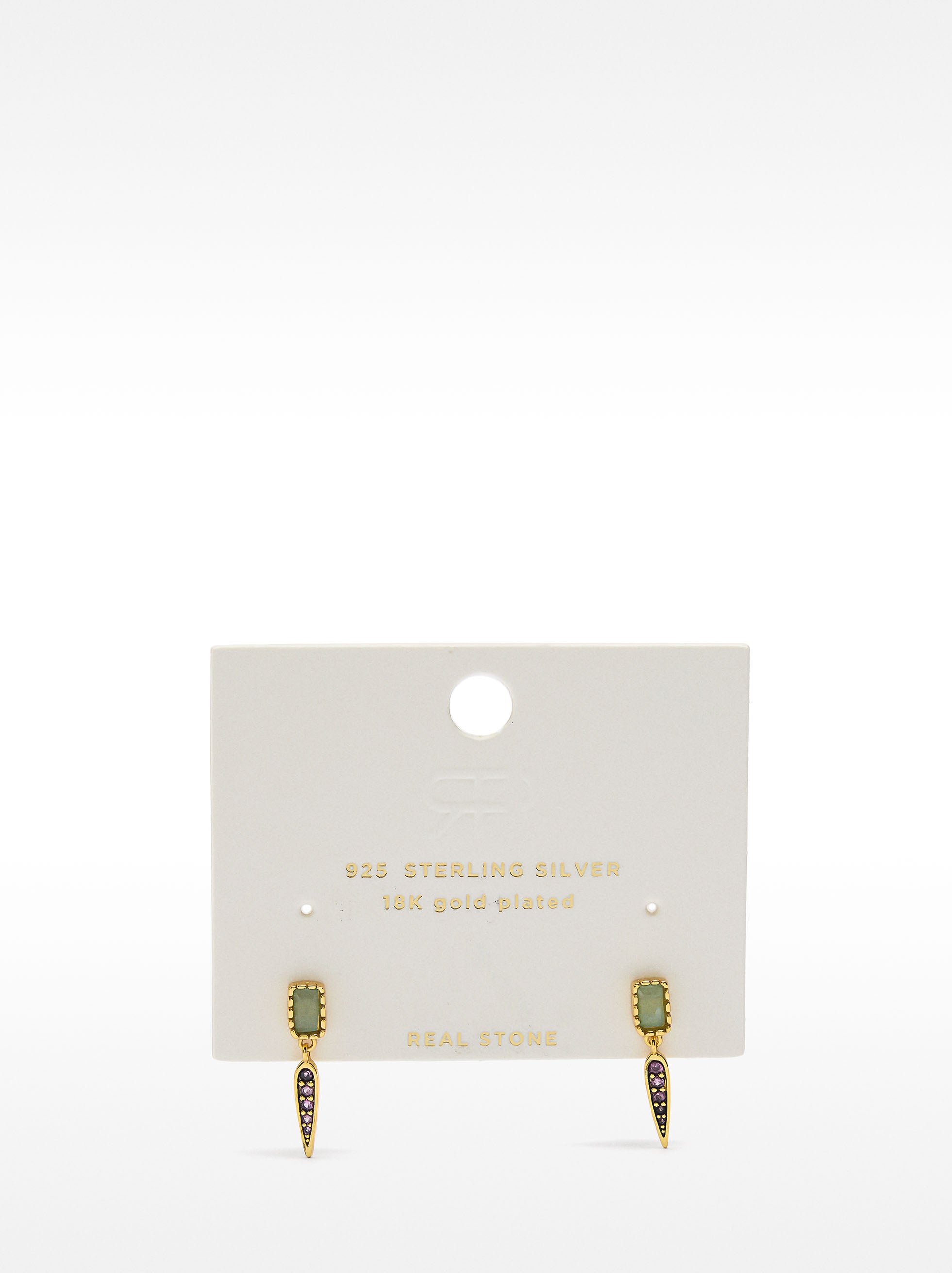 Pendientes Con Circonitas - Plata De Ley 925