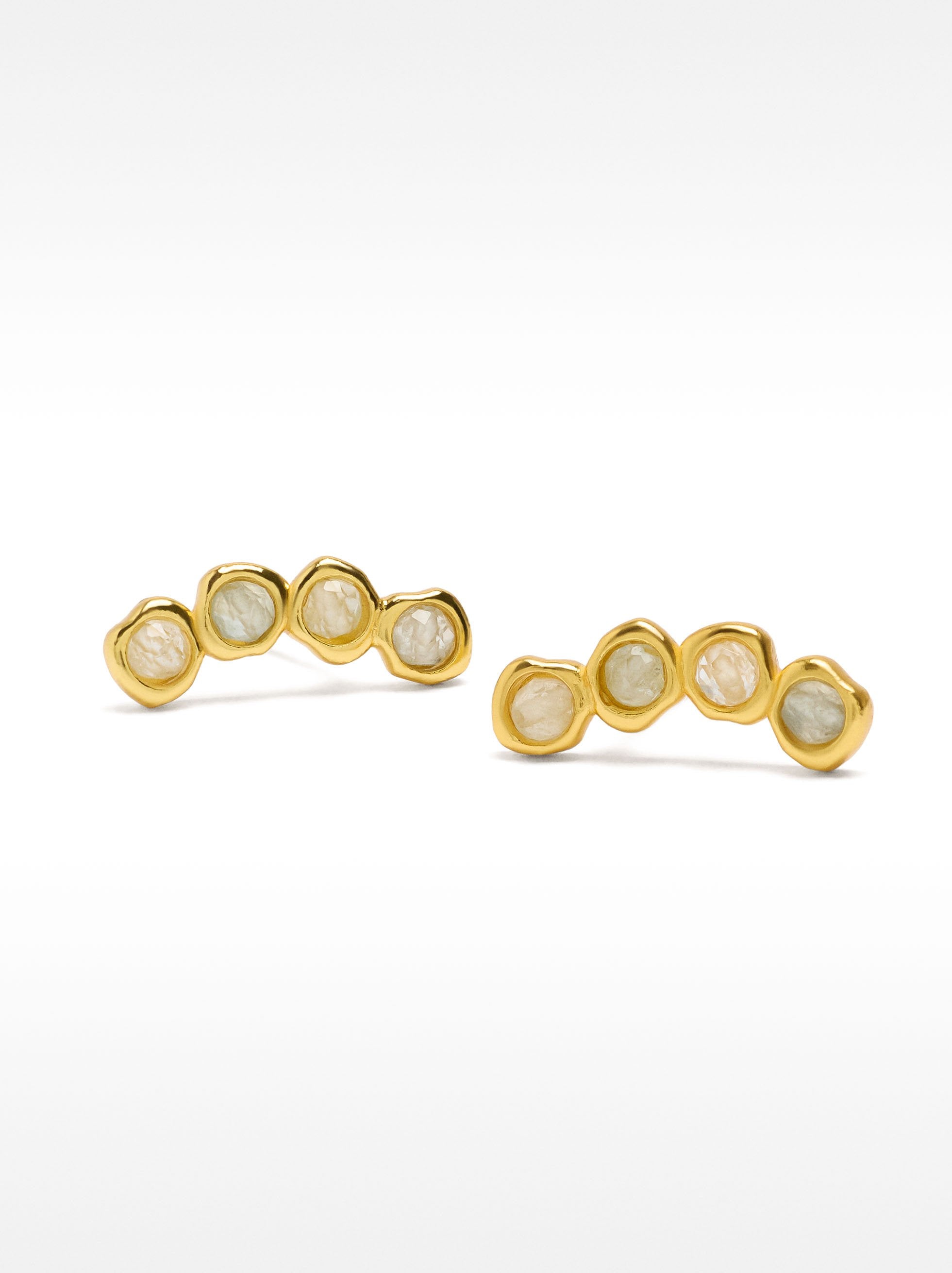 Pendientes Con Circonitas - Plata De Ley 925