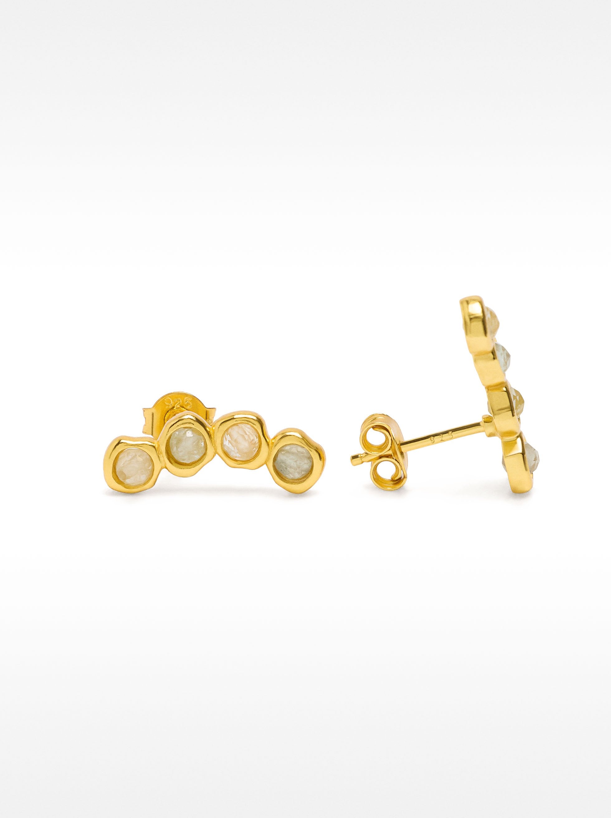 Pendientes Con Circonitas - Plata De Ley 925