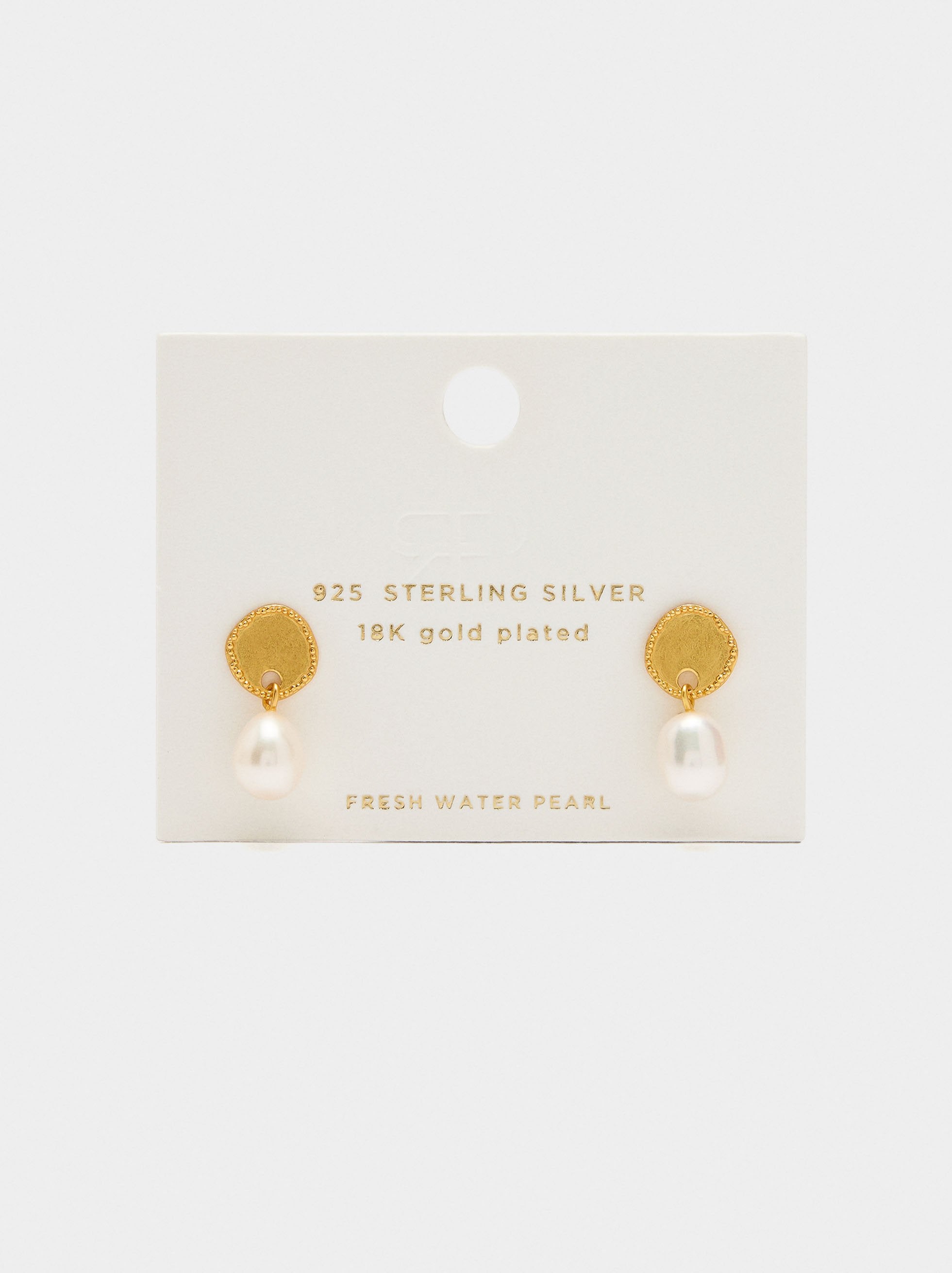 Pendientes Con Perlas De Agua Dulce - Plata De Ley 925