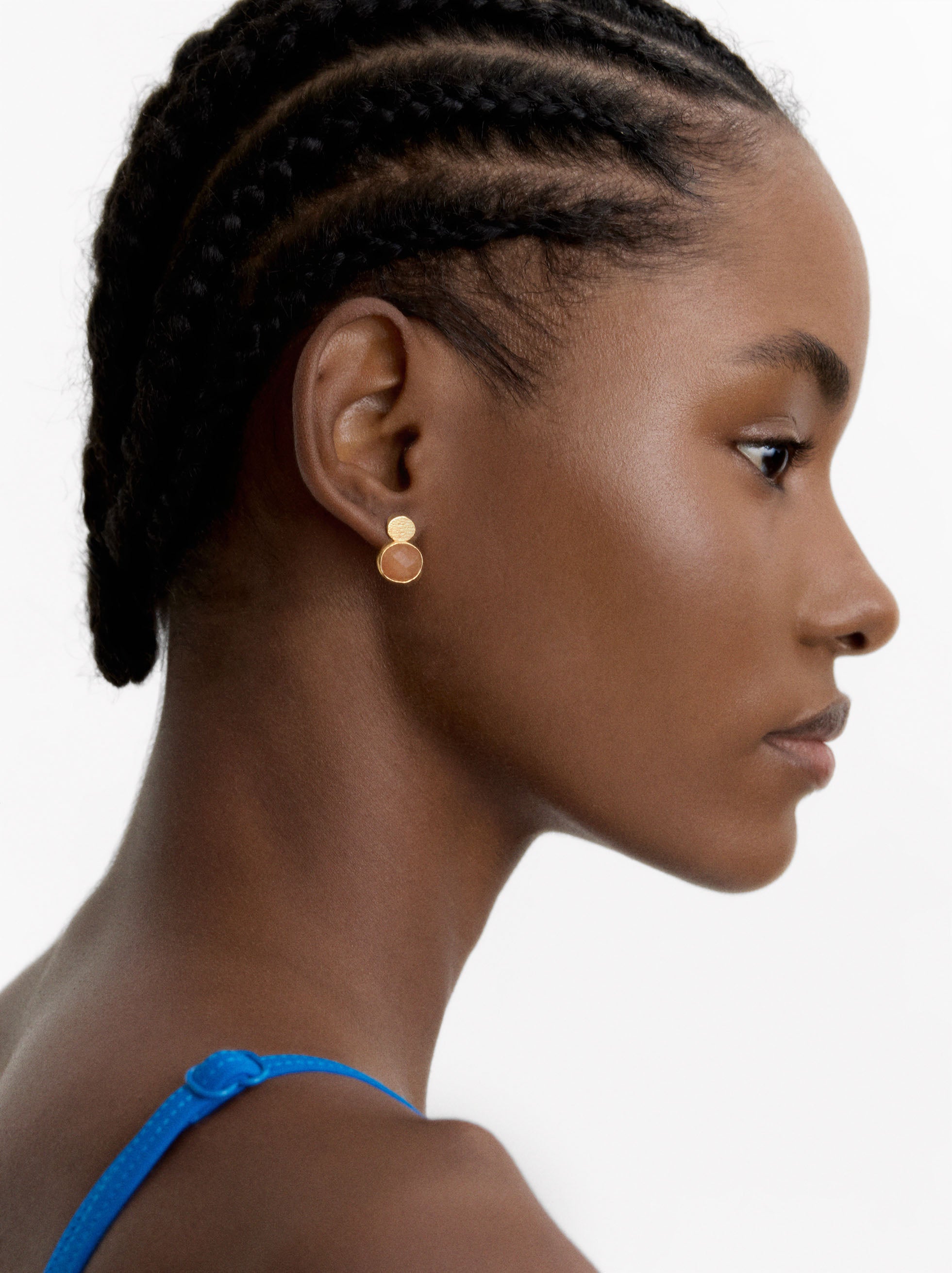 Pendientes Con Piedra - Plata De Ley 925