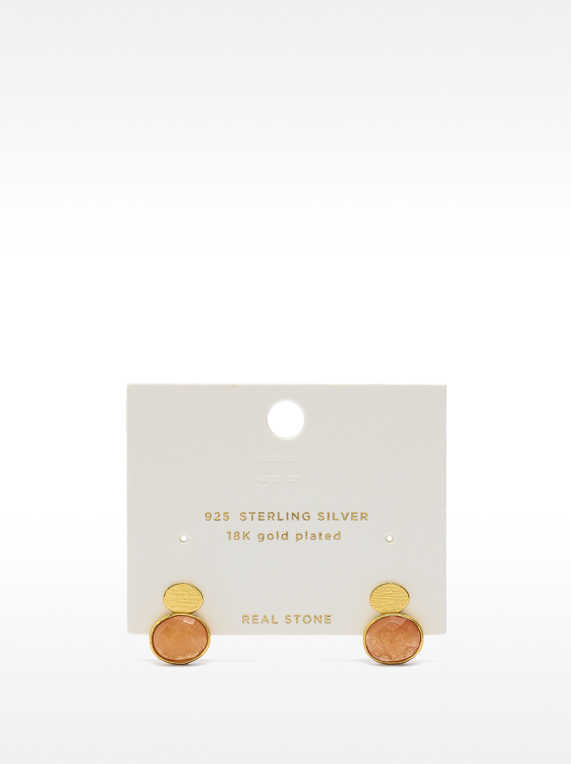 Pendientes Con Piedra - Plata De Ley 925